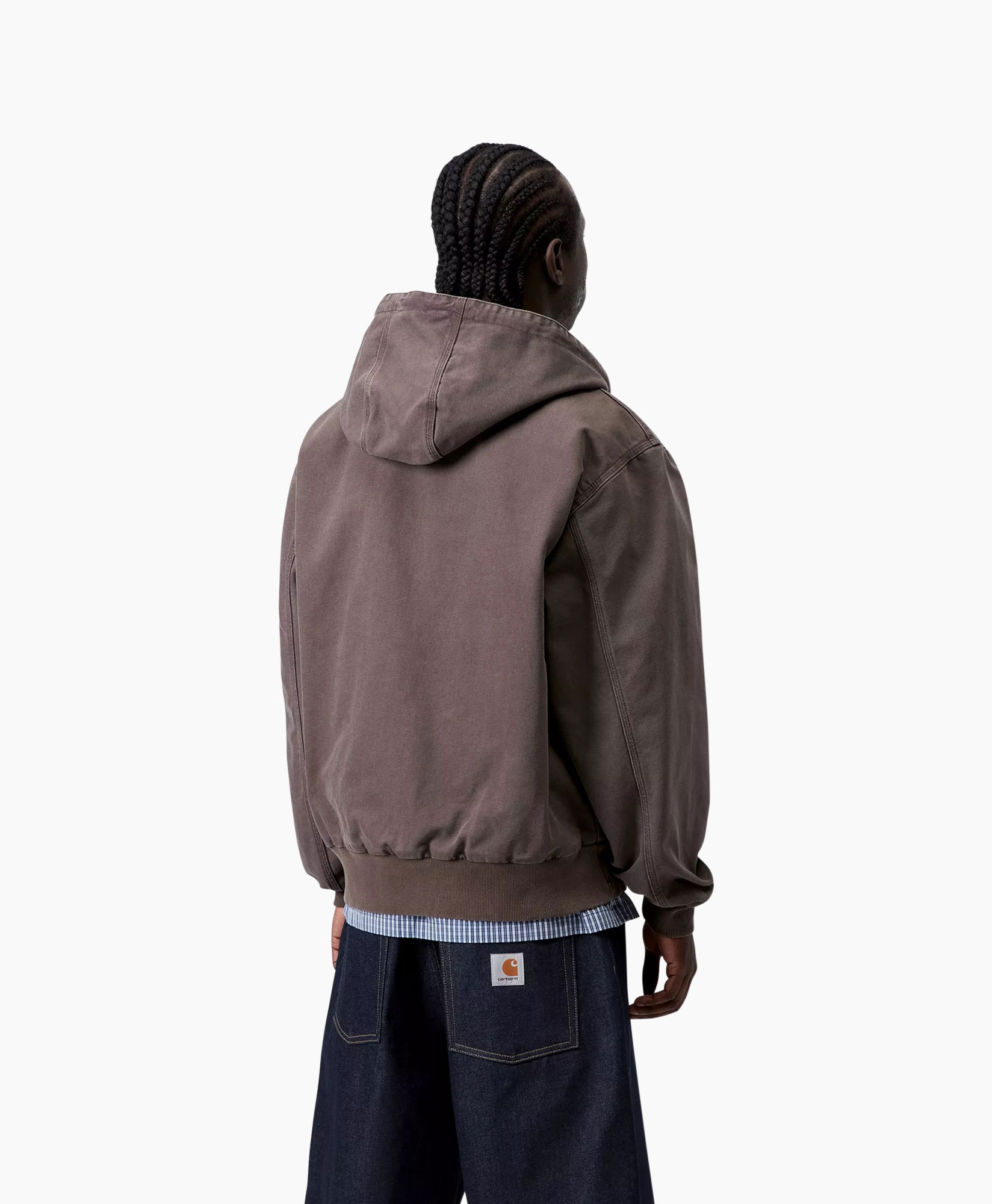 hoodie, brown, jacket, back, hooded