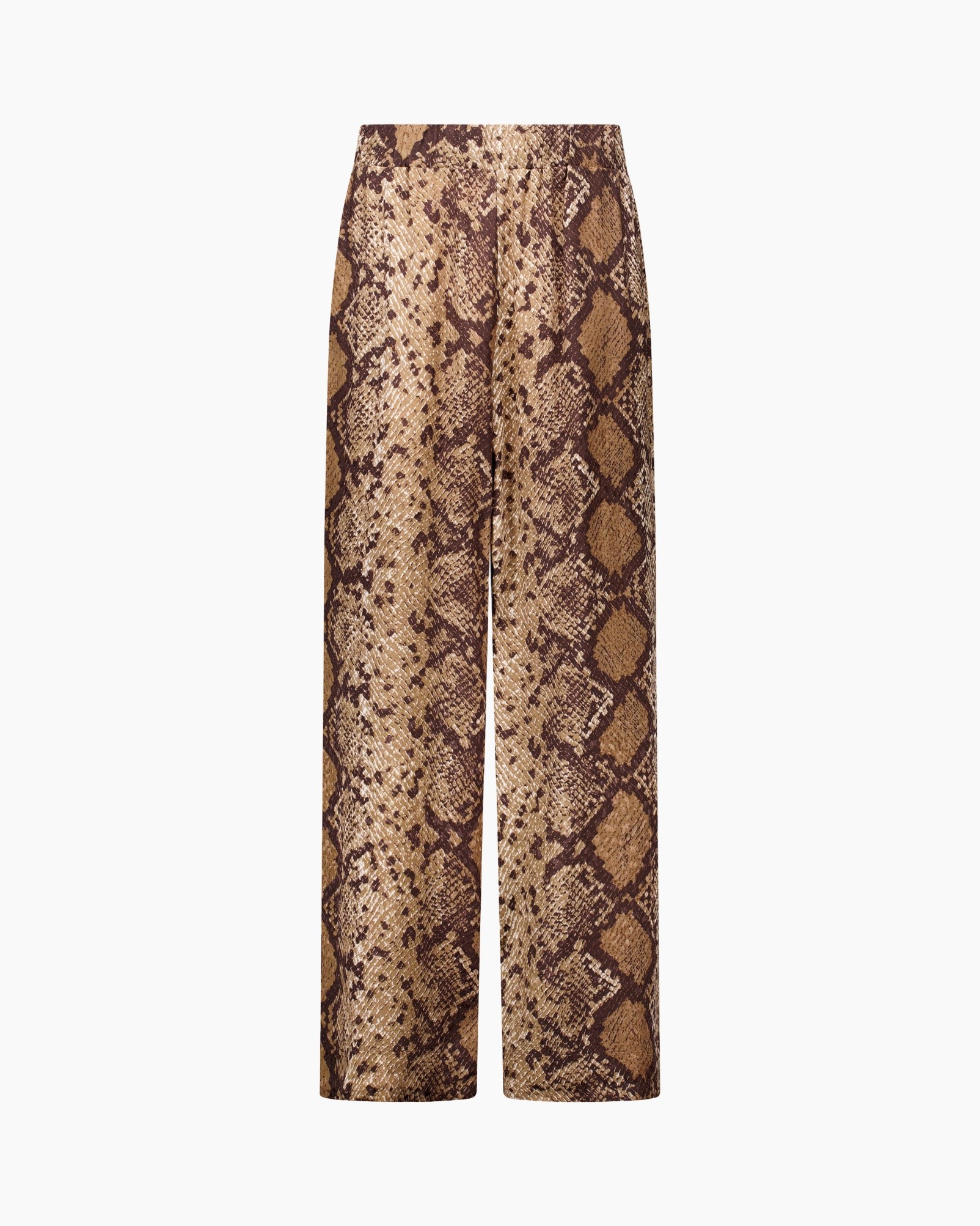 pants, snake skin, print, brown, wide leg
