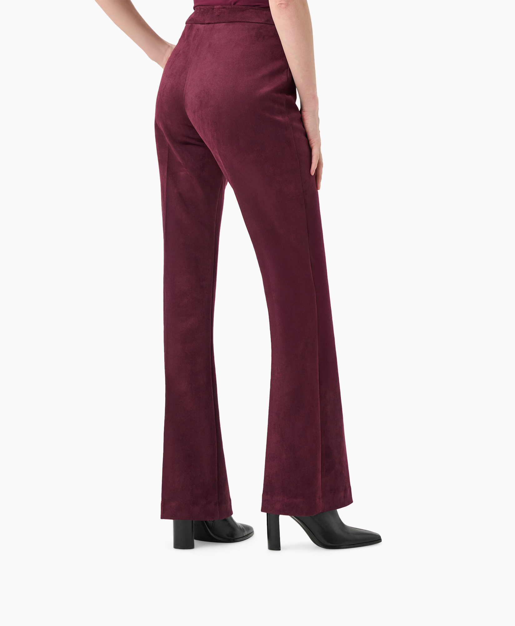 pants, flare, burgundy, corduroy, boots