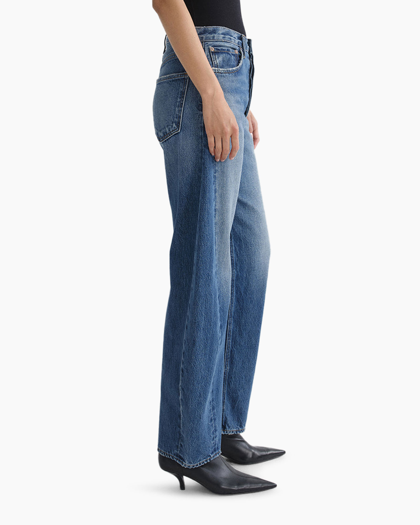 jeans, wide-leg, blue, denim, pants