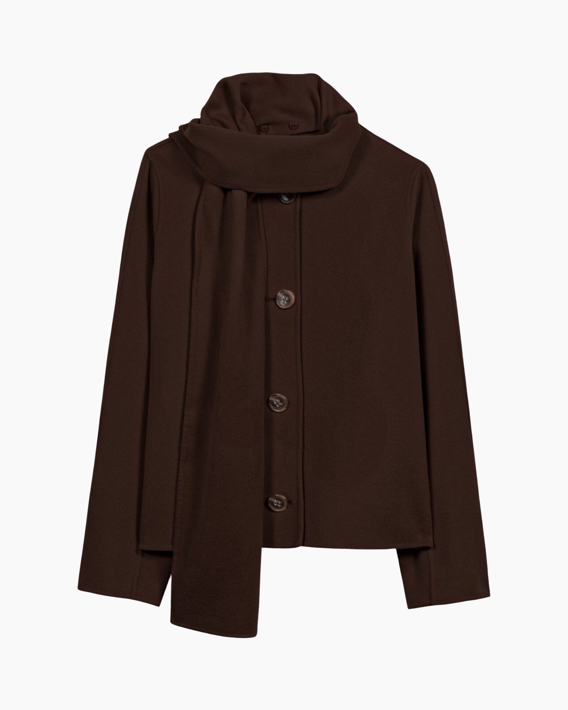 camel brown, coat, scarf, buttoned, long-sleeve