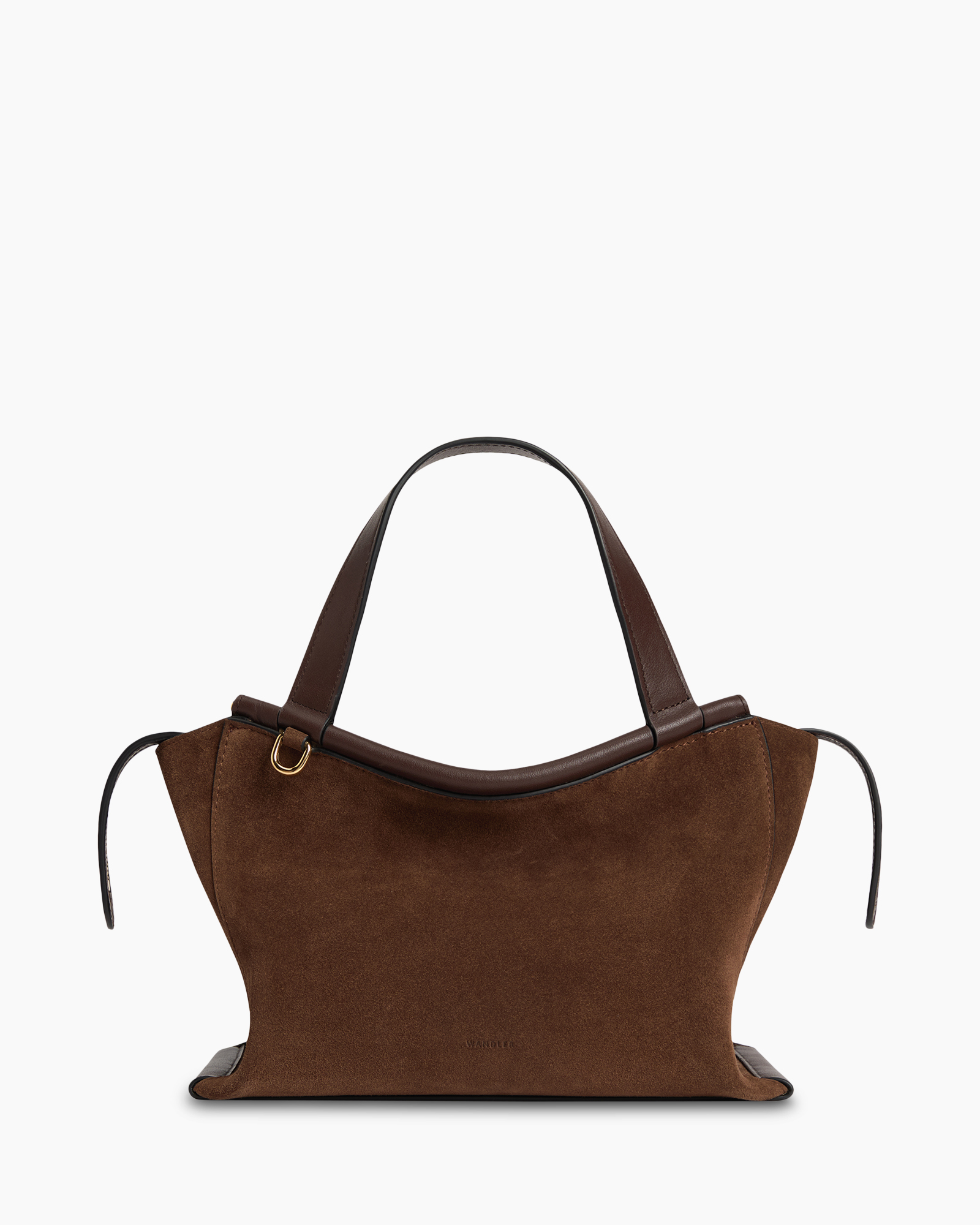 handbag, brown, suede, shoulder bag, top-handle