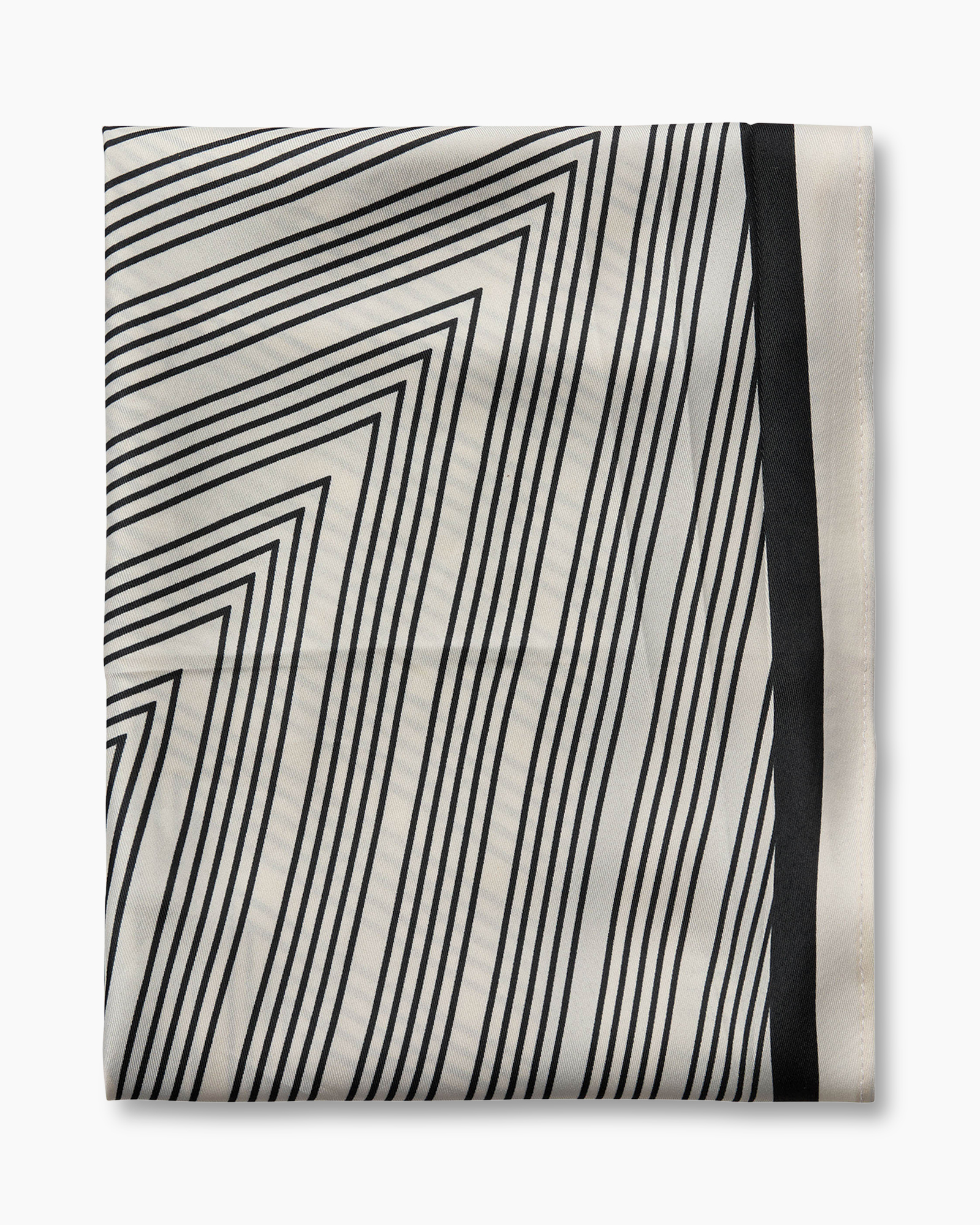 scarf, square scarf, black white, geometric pattern, edge trim