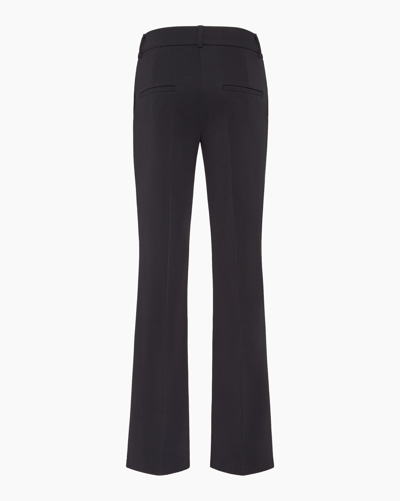 trousers, pants, flared, black, back pockets