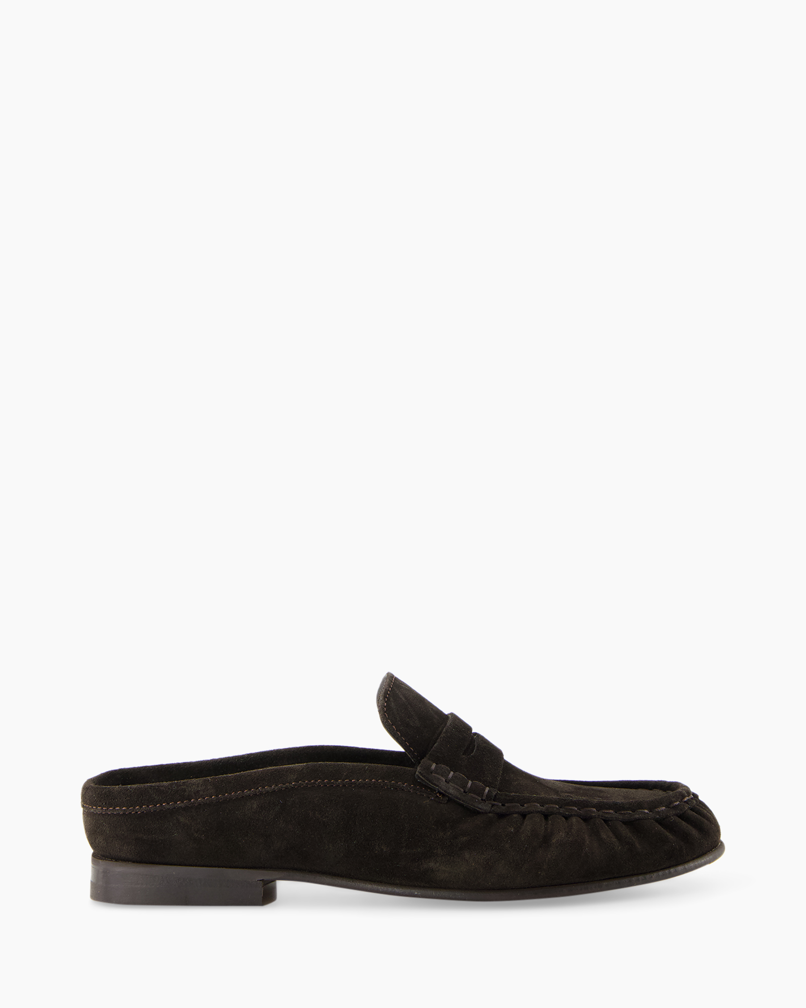 Muiltje Penny Loafer Wrinkle Donker Bruin