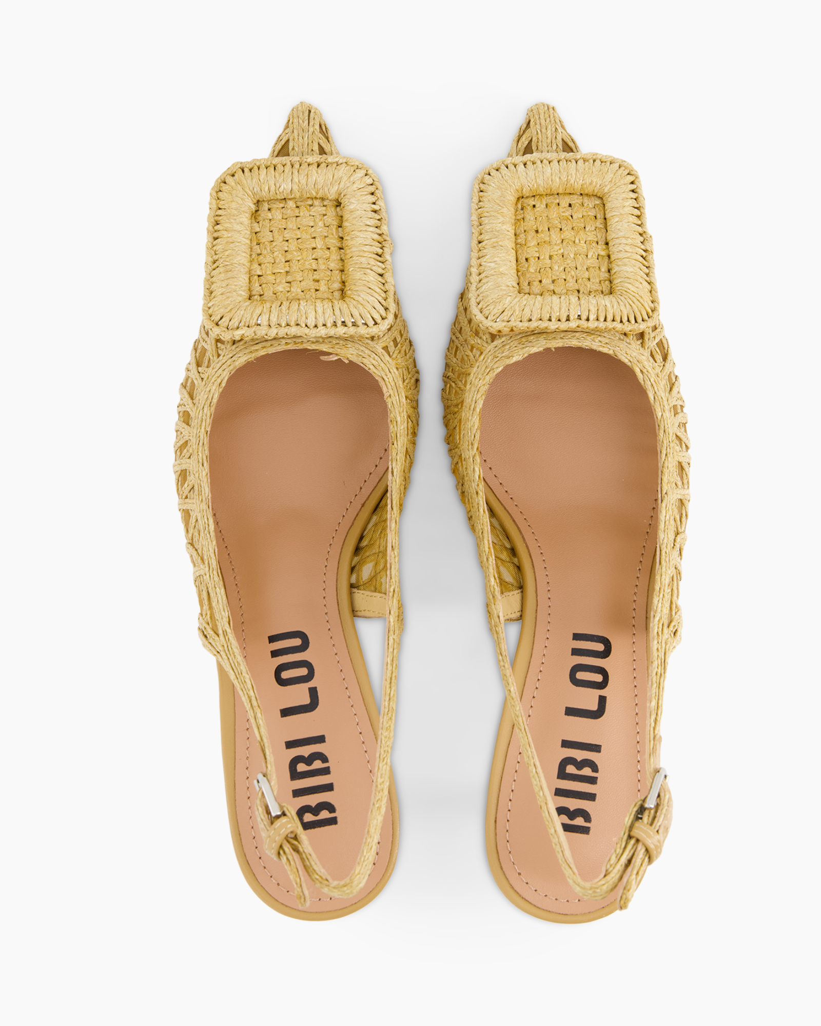 wedge sandals, woven, natual color, open back, slip-on