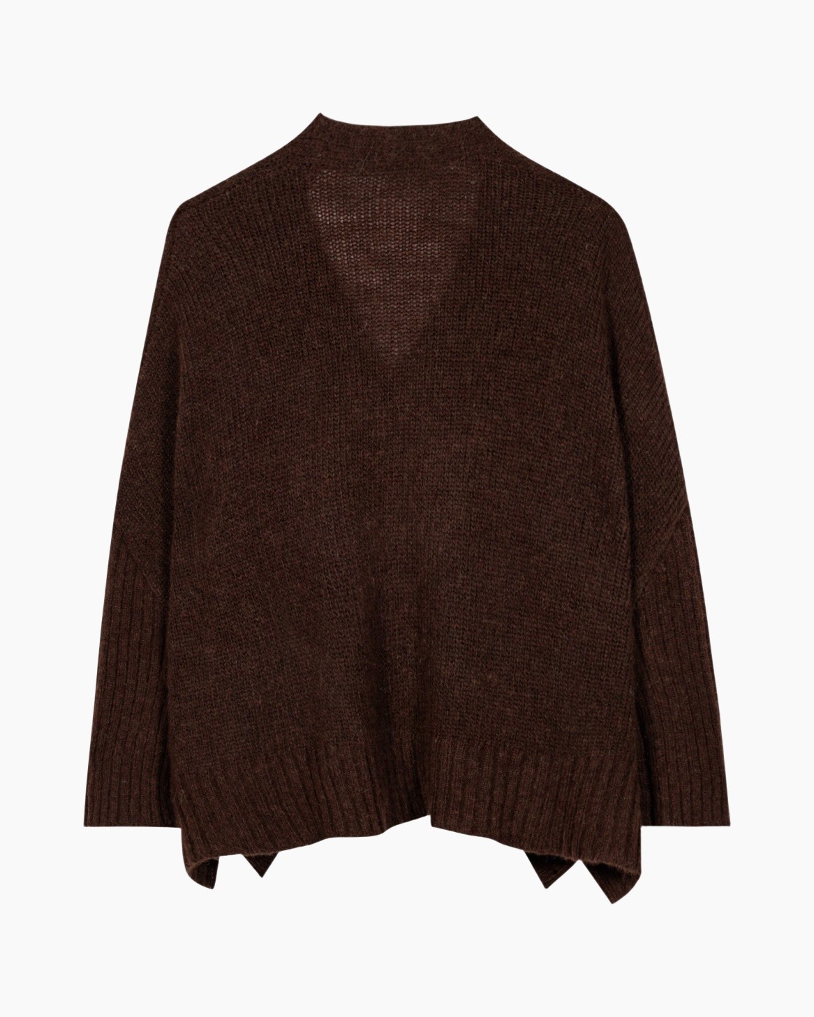 cardigan, knit, brown, oversized, moire texture