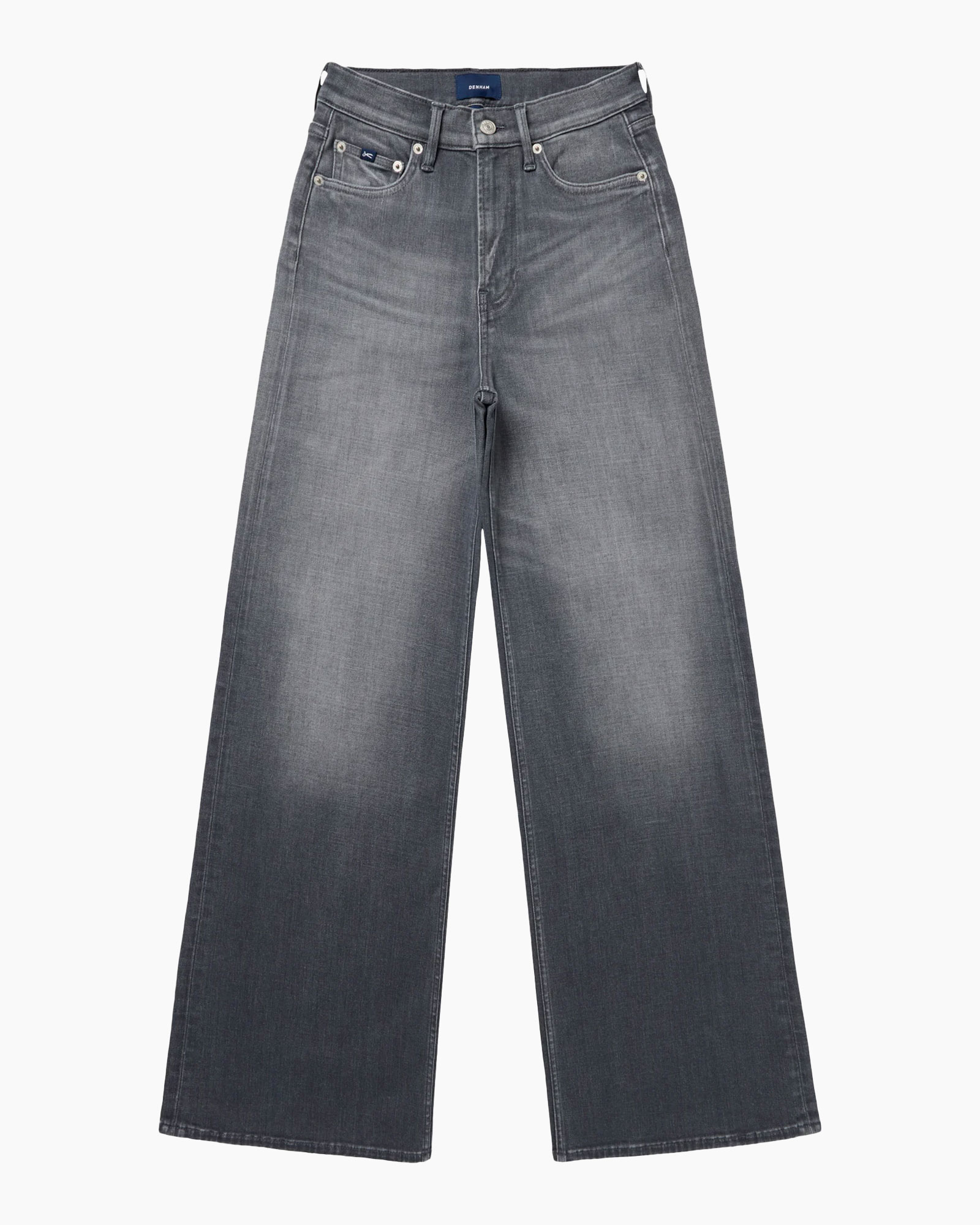 jeans, wide leg, gray, denim, high waist