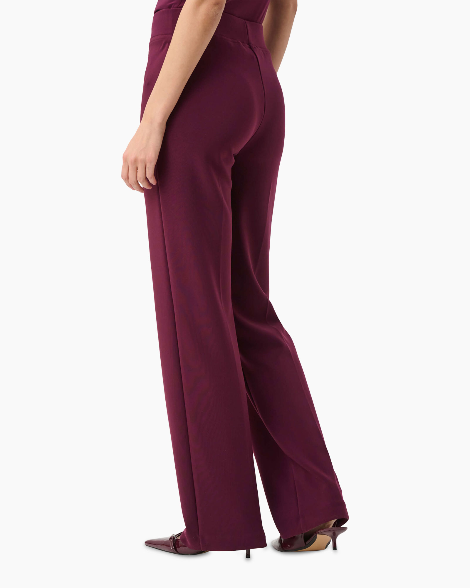 wide-leg, pants, burgundy, trousers, high-waist