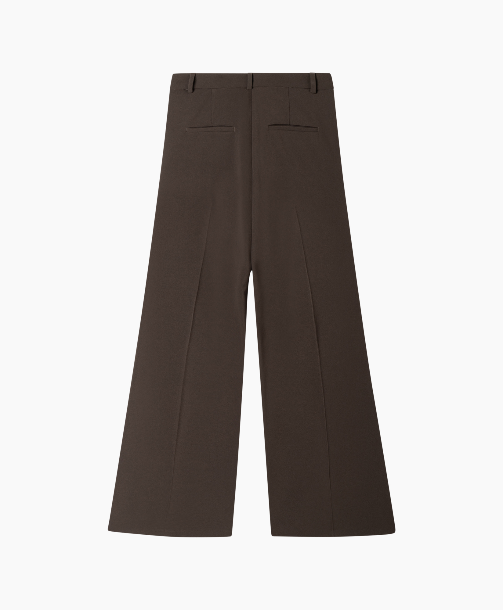pants, trousers, wide-leg, brown, front-pleats