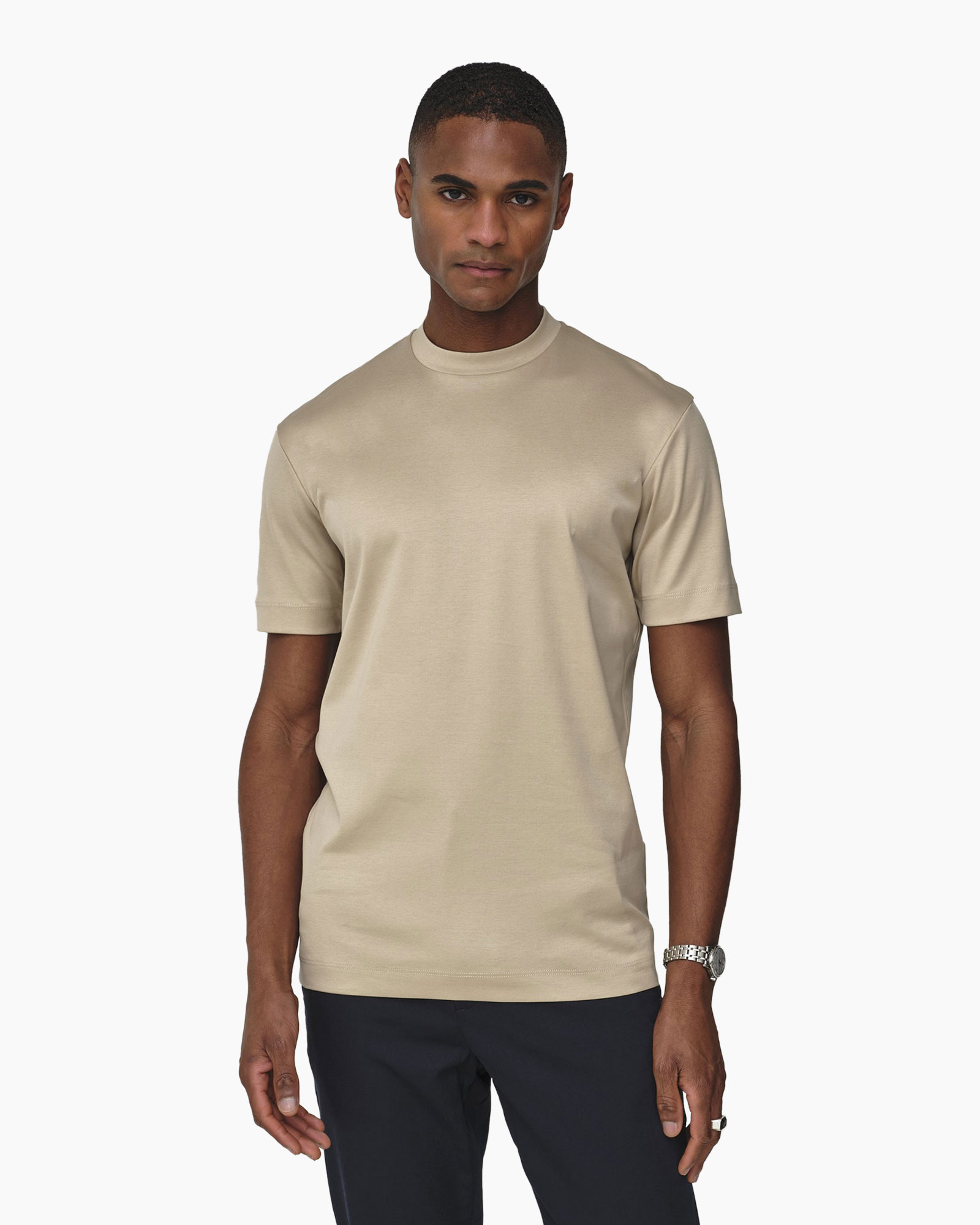 T-shirt Interlock Supima Beige