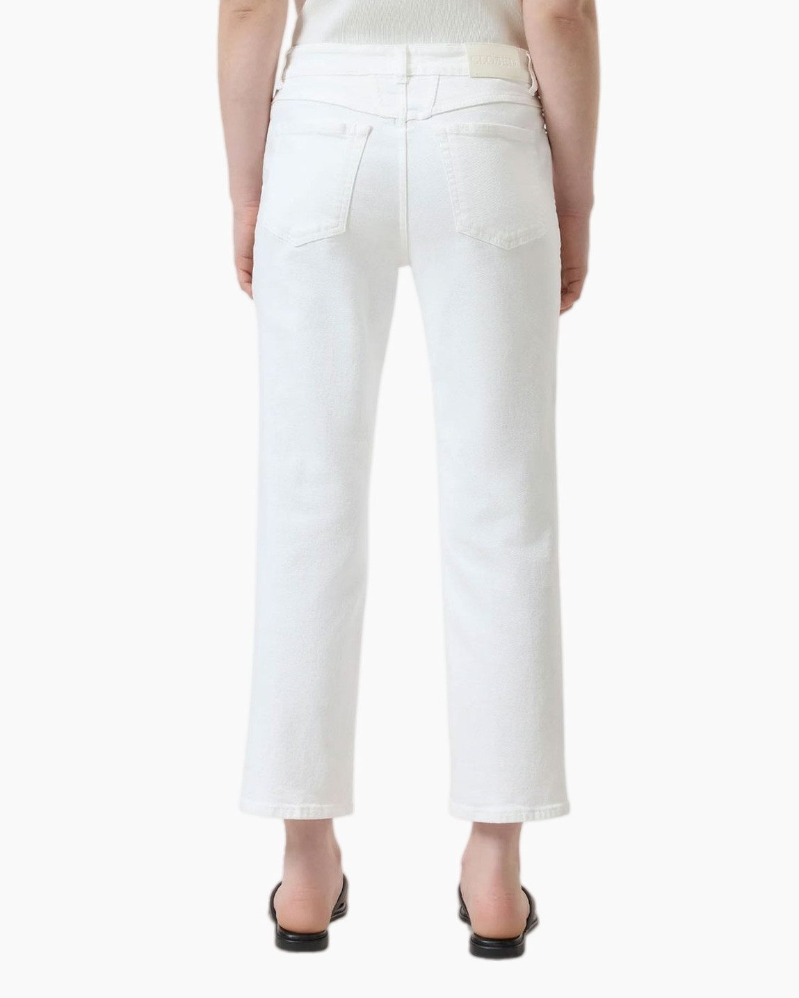 pants, jeans, white, straight, mid-rise