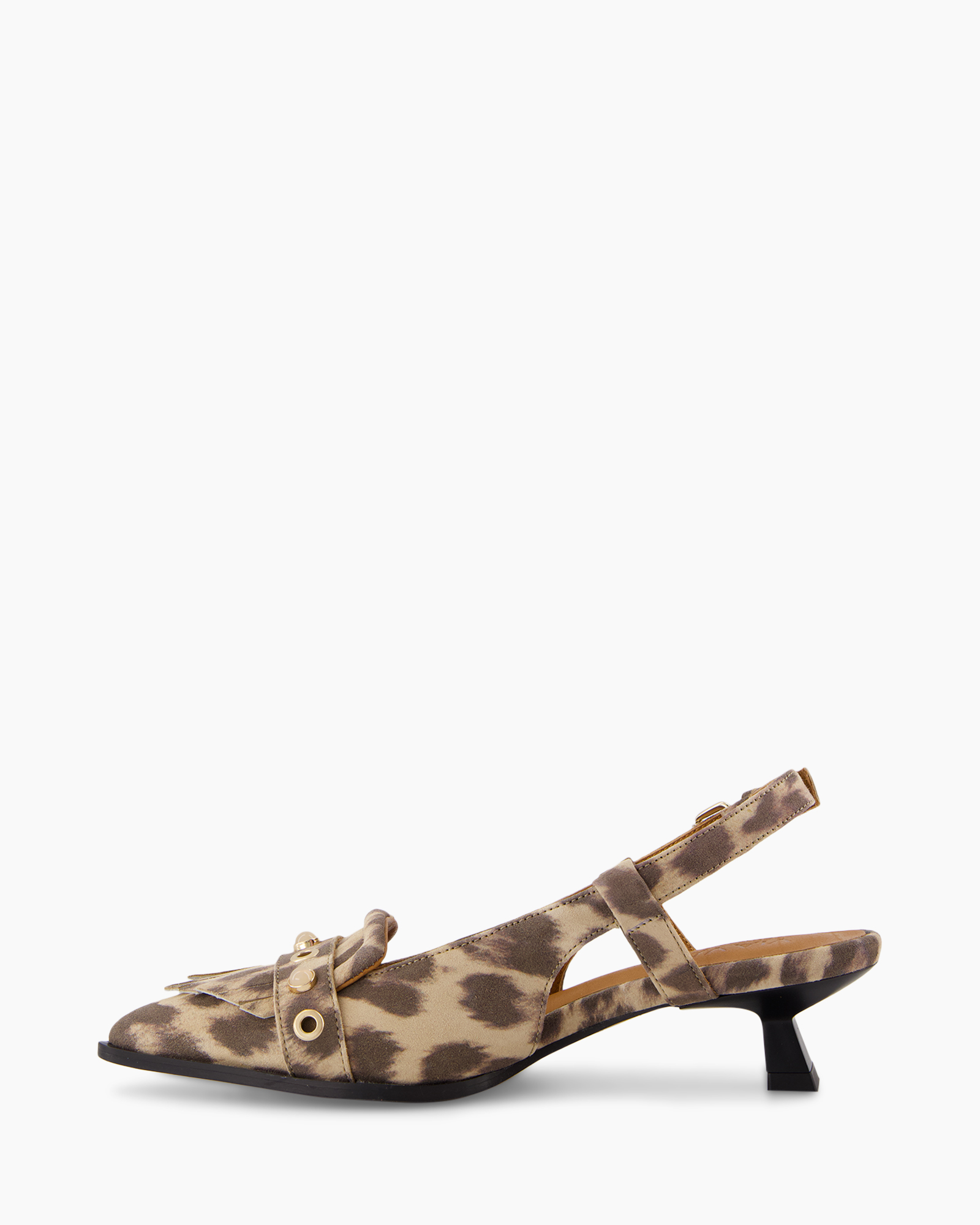 leopard print, pumps, heel, slip-on, buckle strap
