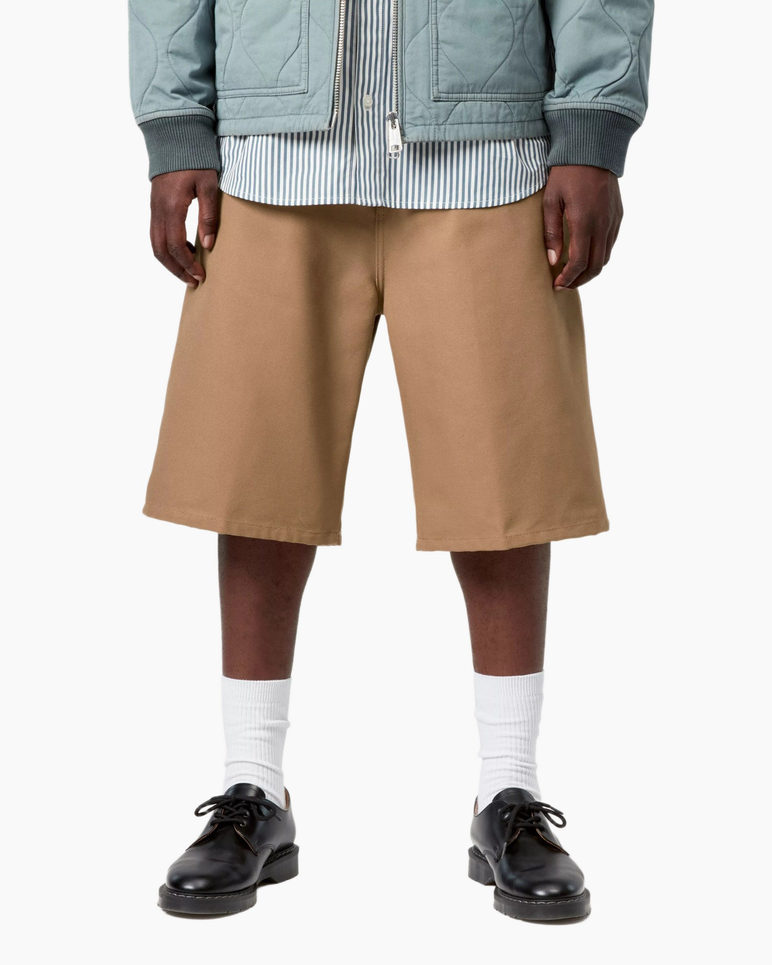 Shorts, Person, Coat, Shoe, Khaki