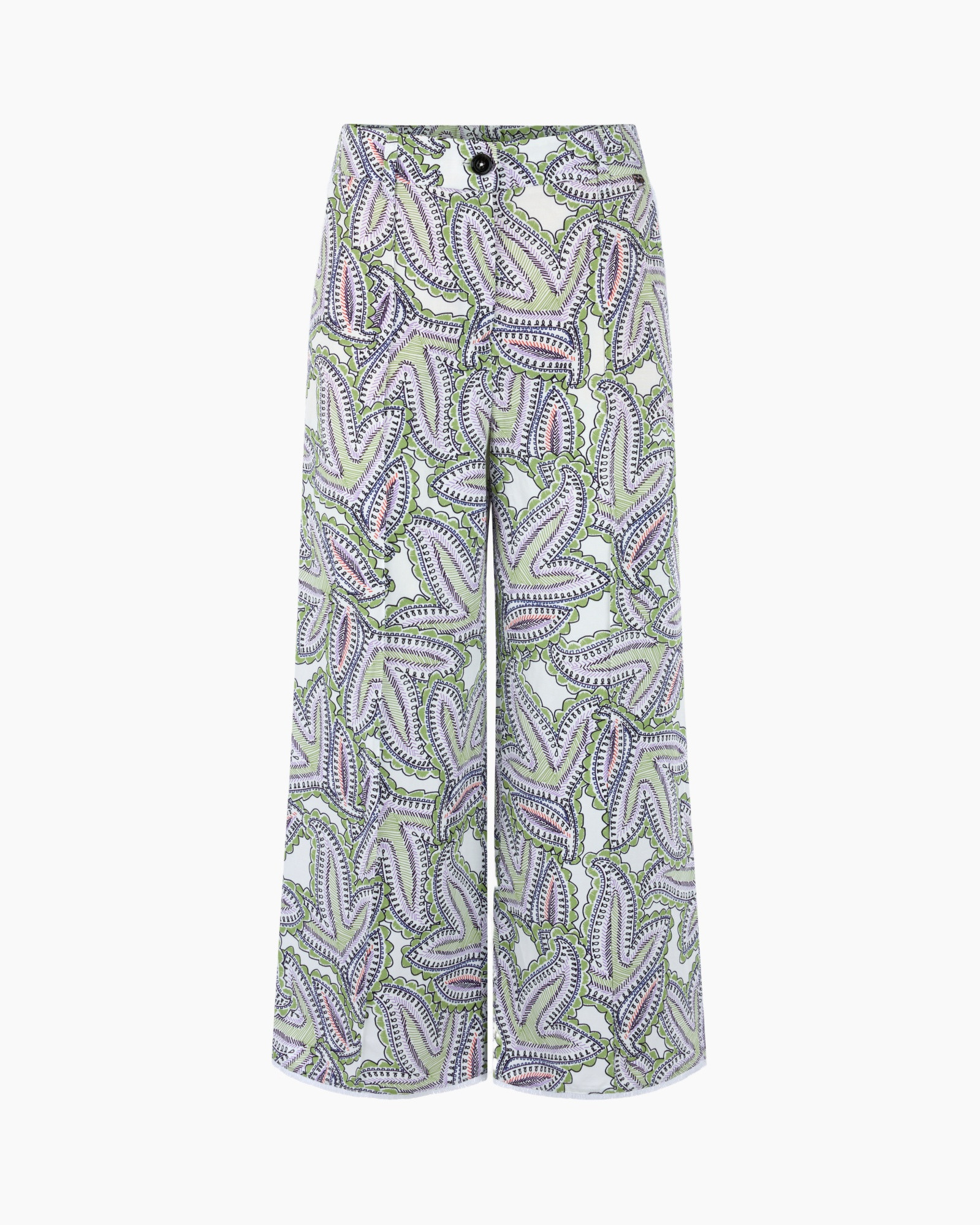 palazzo pants, printed pants, paisley pattern, lime green, wide leg