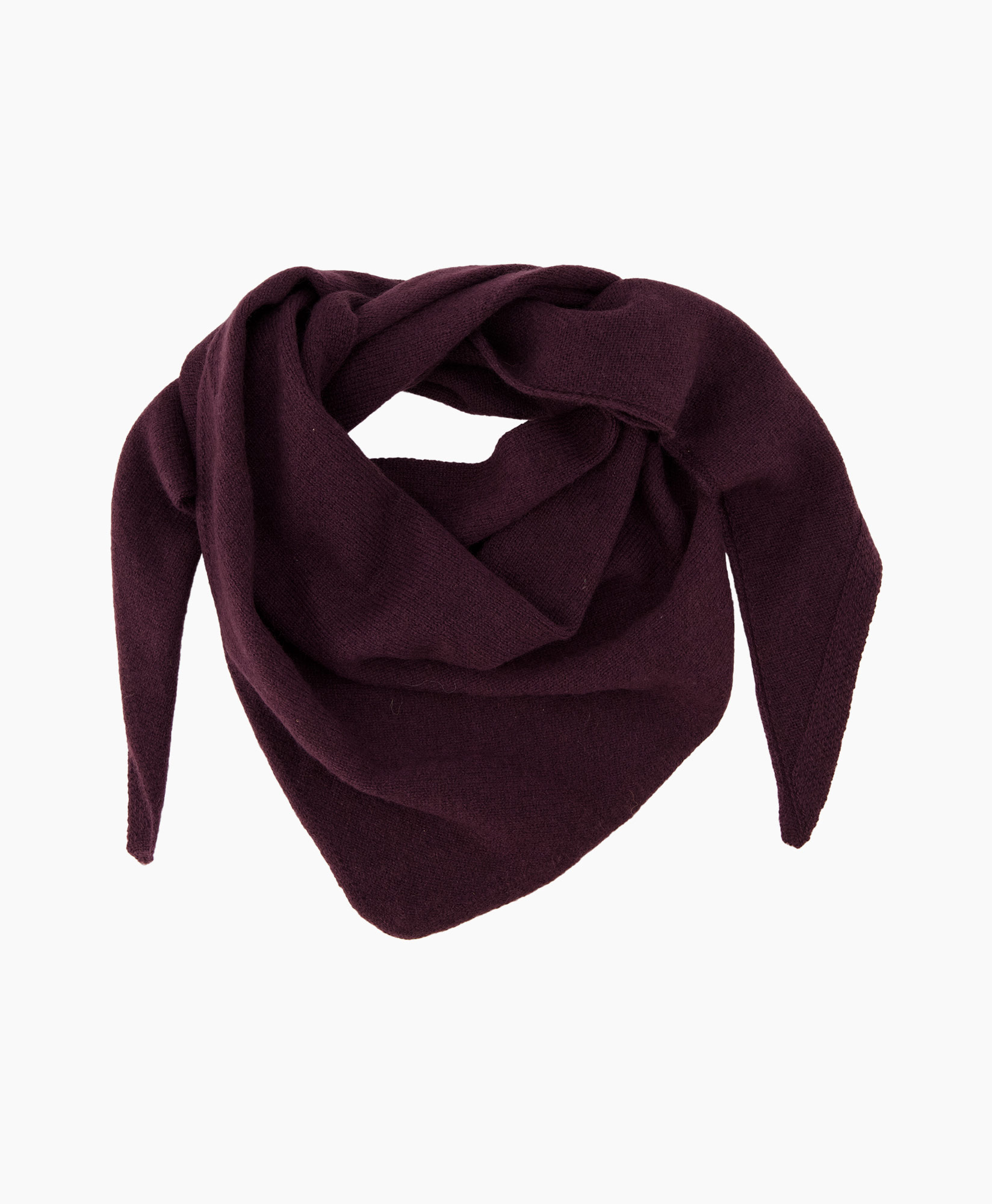 scarf, purple, knit, triangular, winter accessory