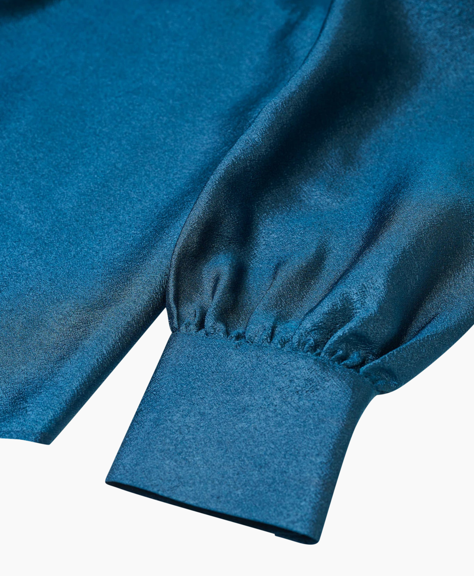 blue, velvet, sleeve, cuff, long-sleeve