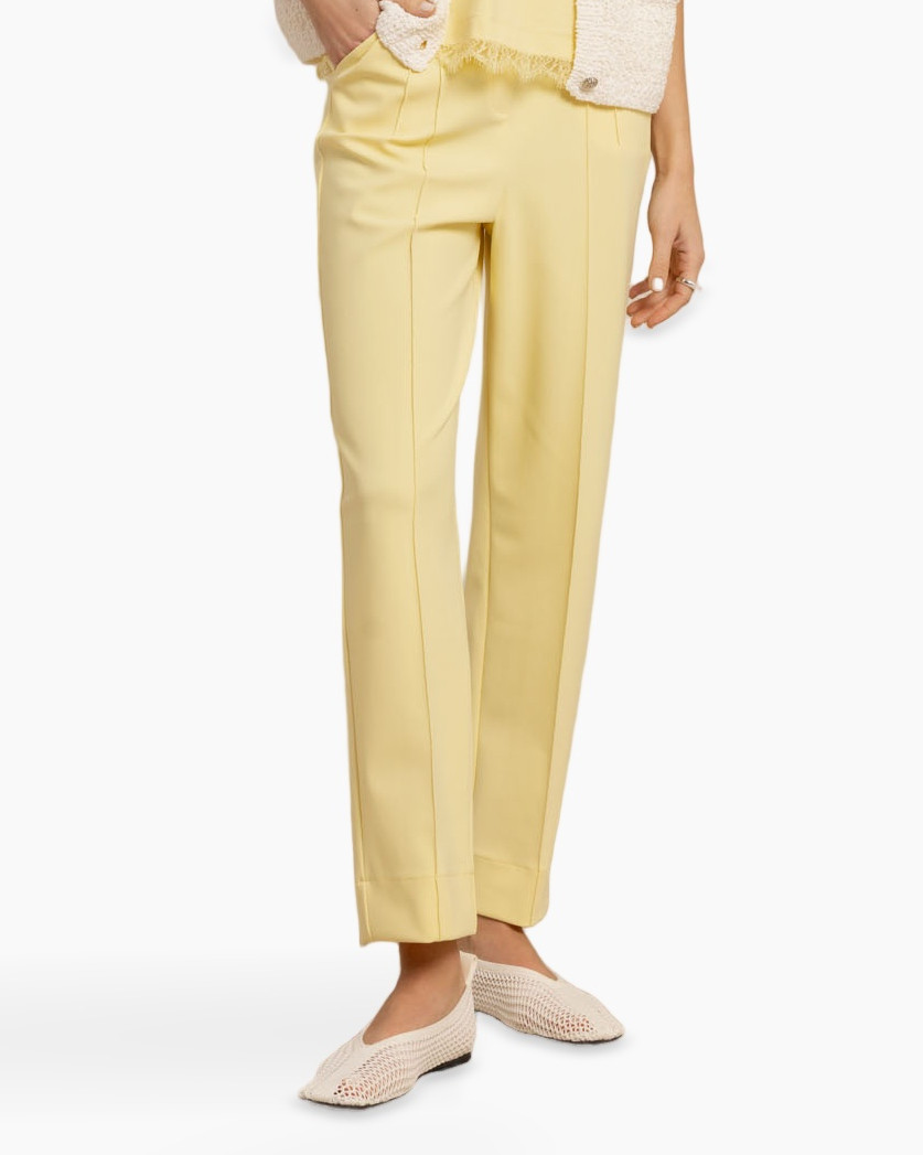 pants, trousers, yellow, cropped, slim