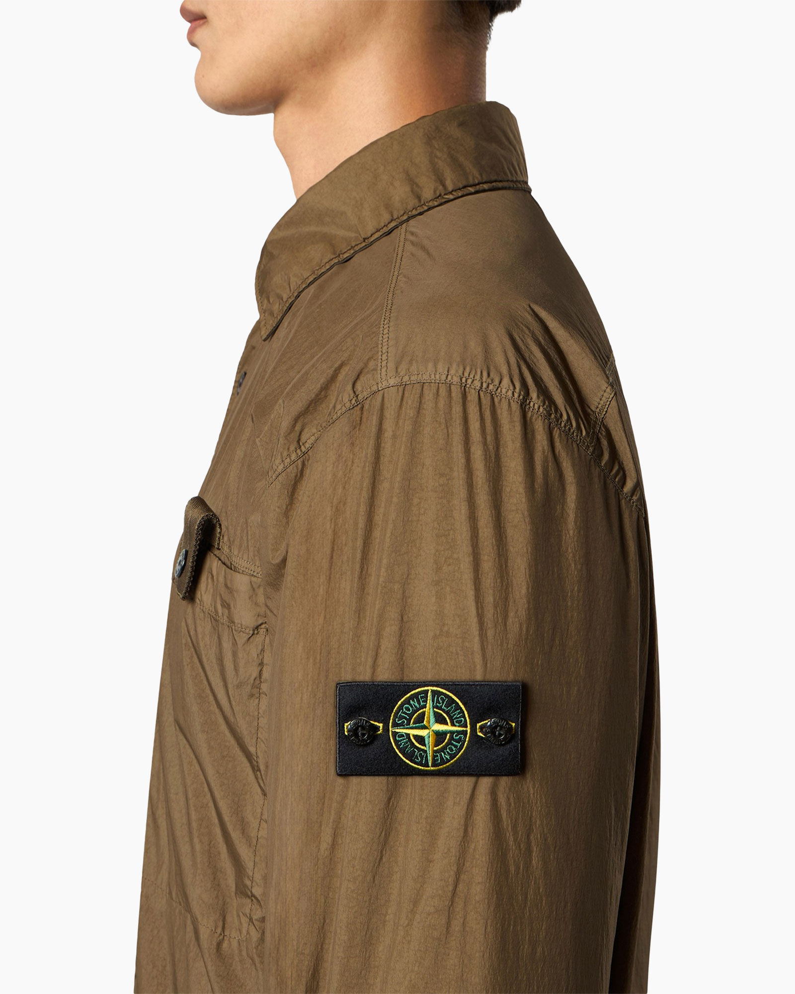 jacket, brown, long sleeve, streetwear, patch logo