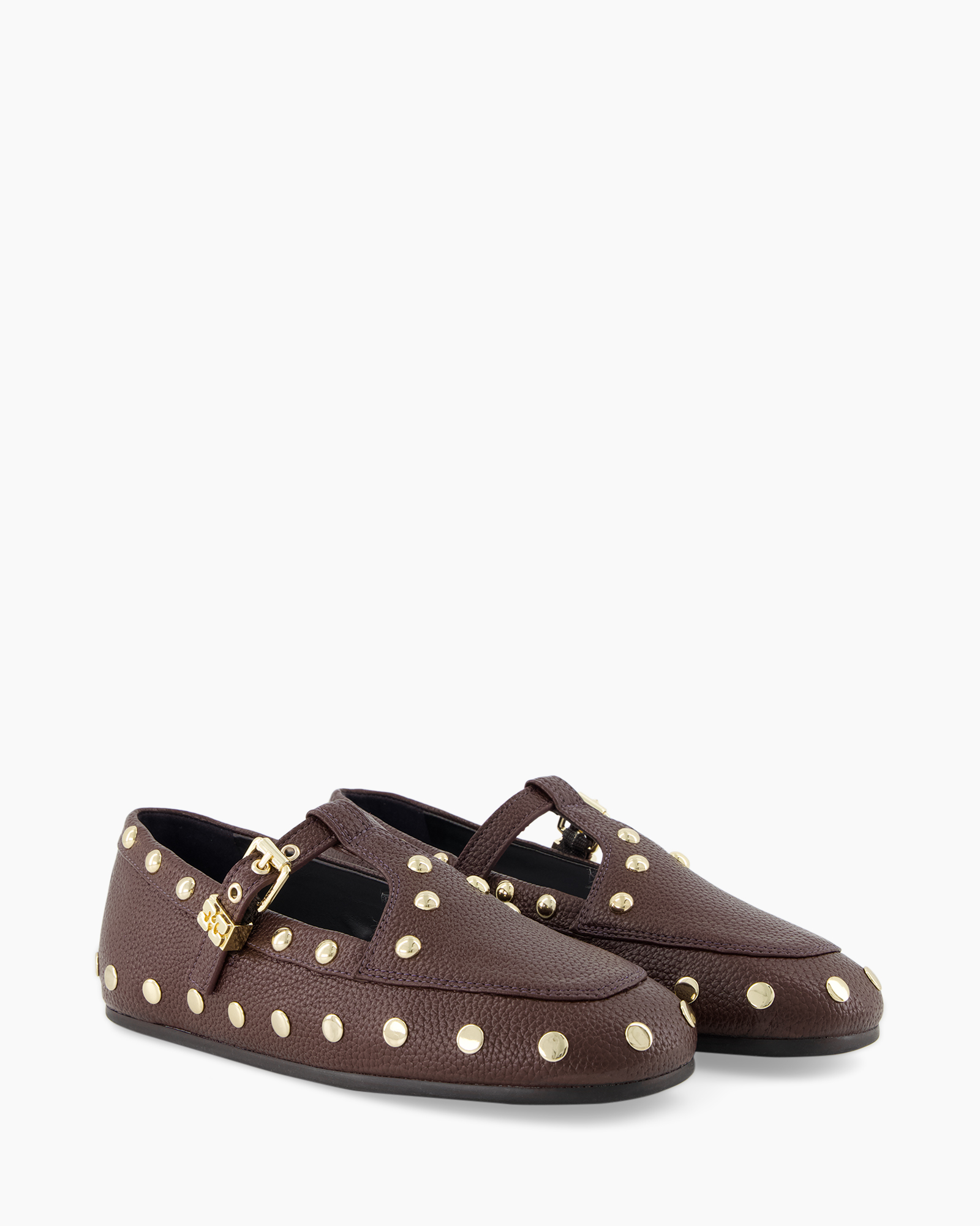 loafers, moccasins, studs, brown, leather
