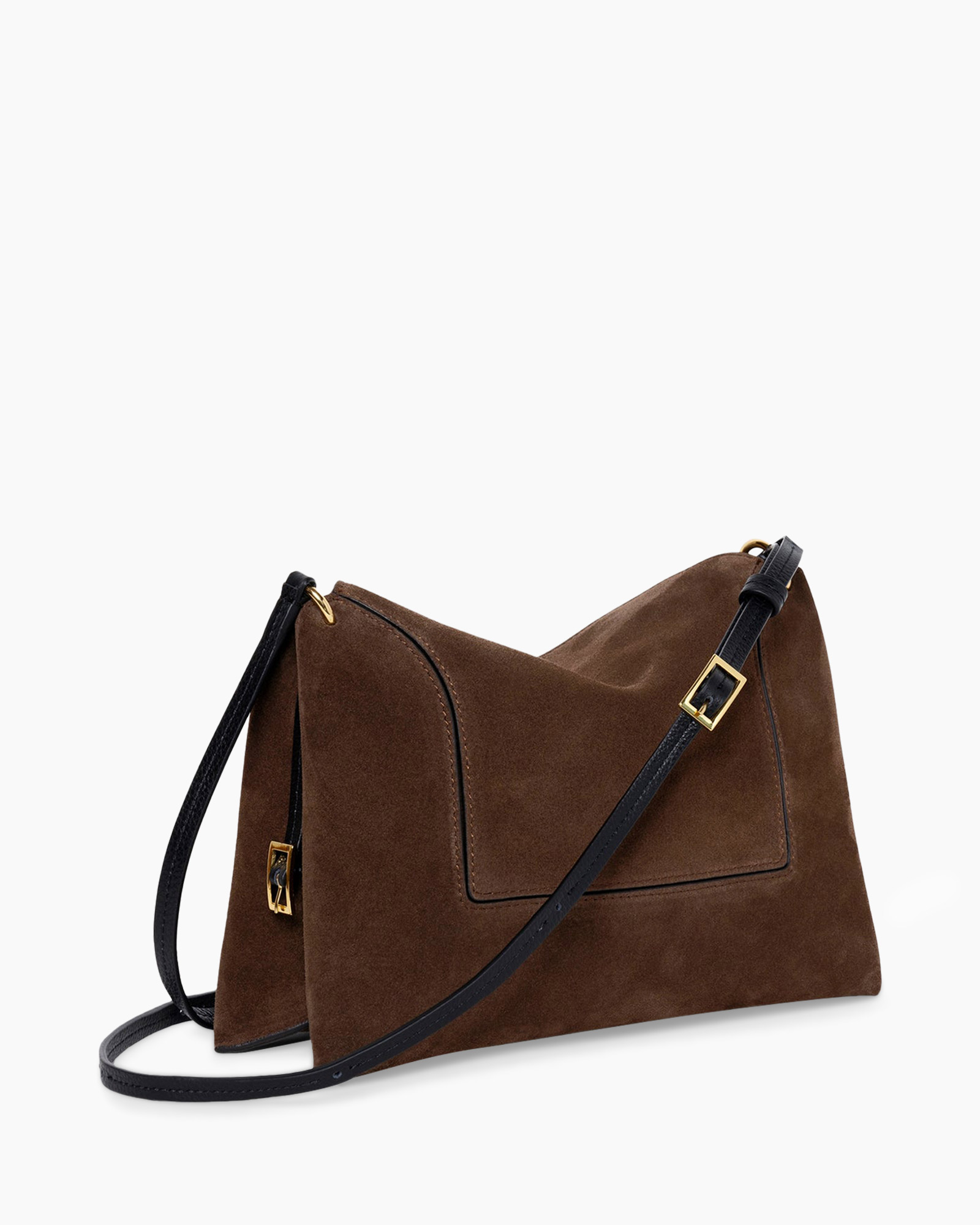 purse, handbag, brown, suede, shoulder-bag