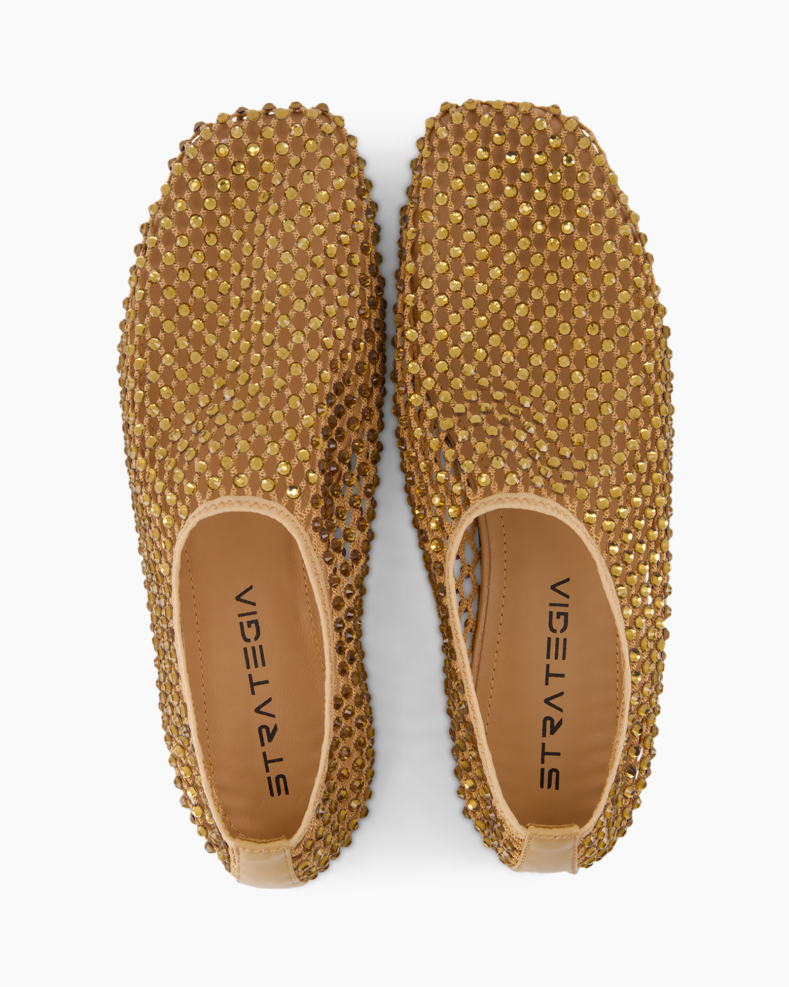 slippers, moccasins, beaded, gold, flat