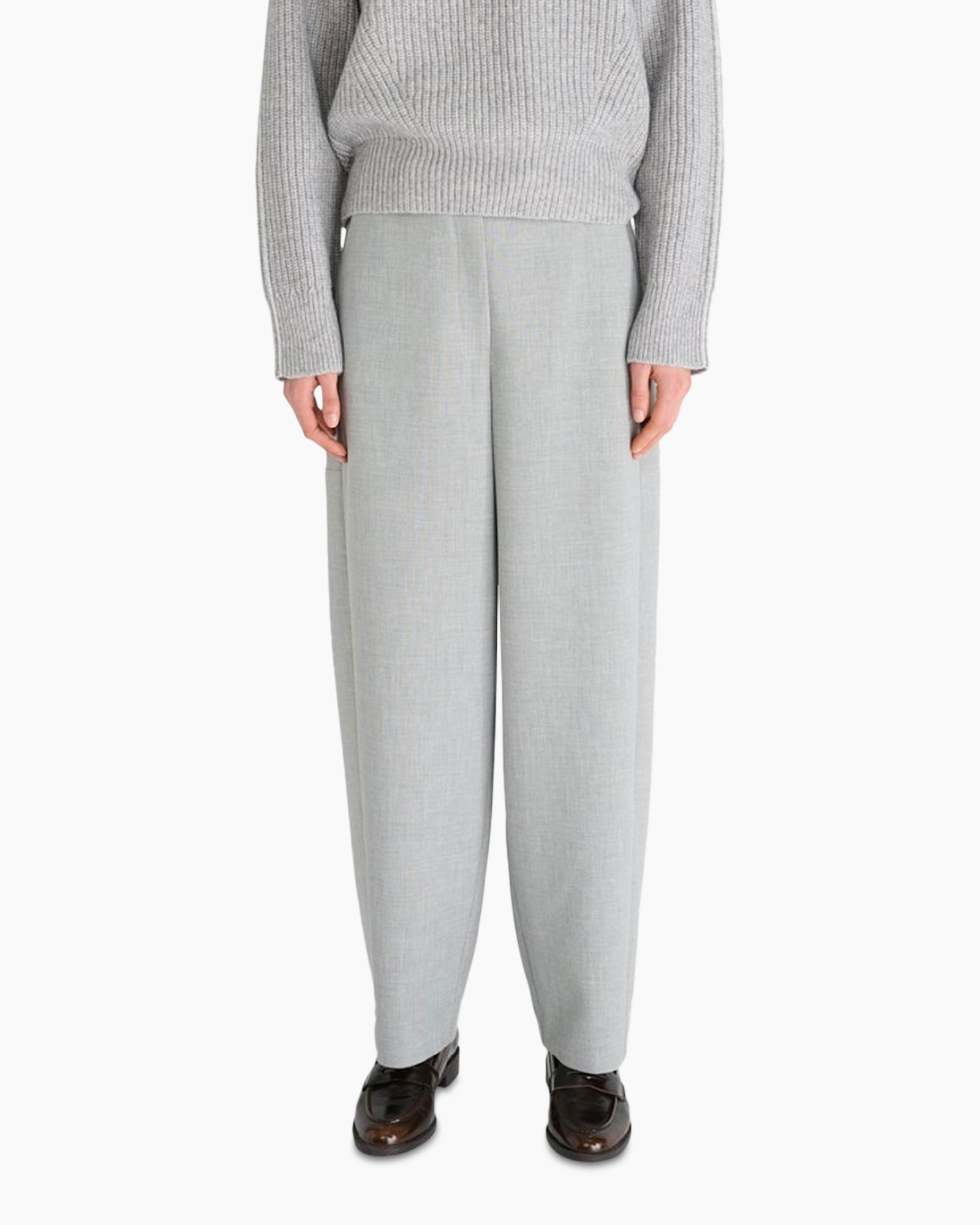 pants, trousers, gray, wide-leg, slack