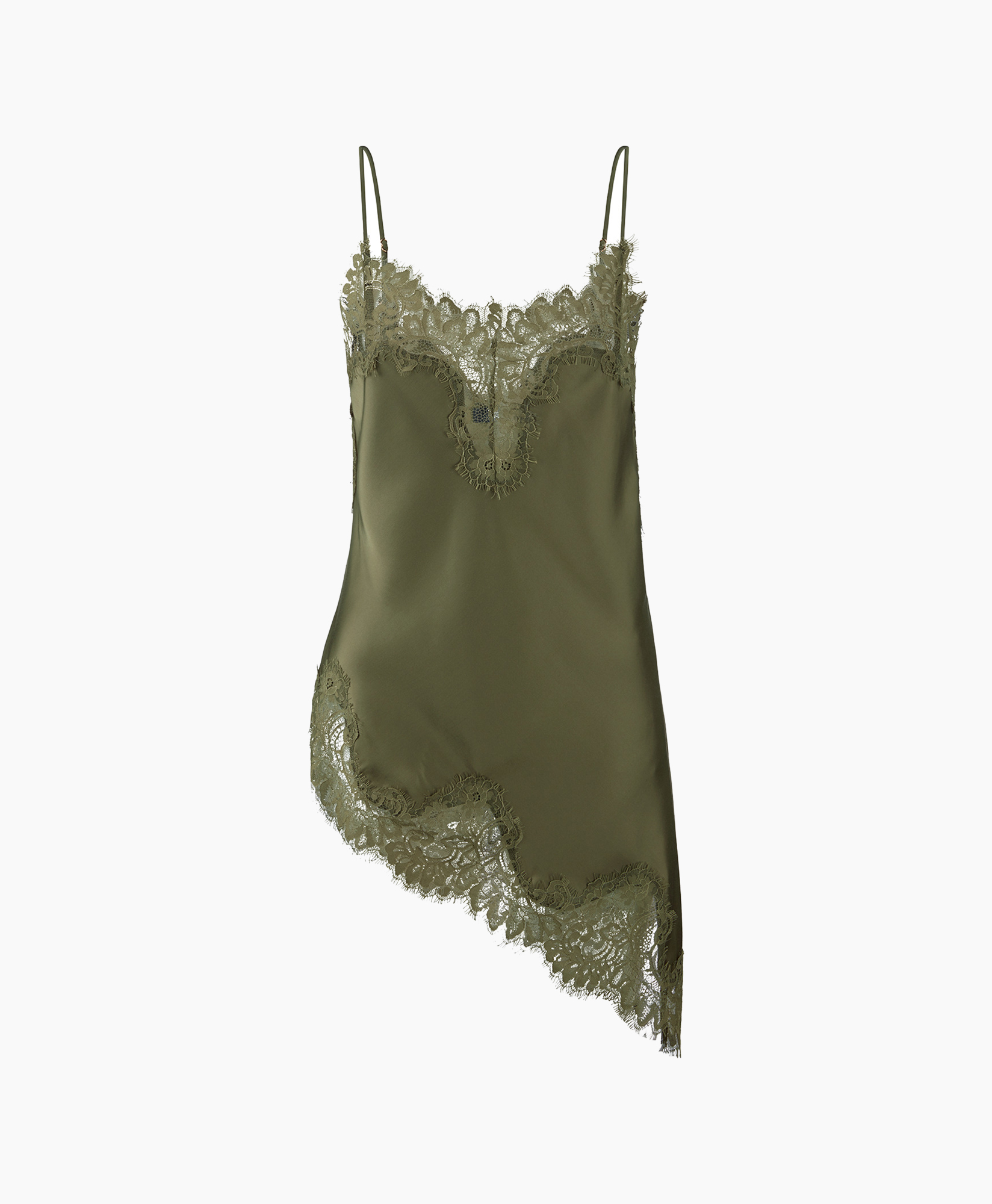 slip, camisole, satin, lace, asymmetric