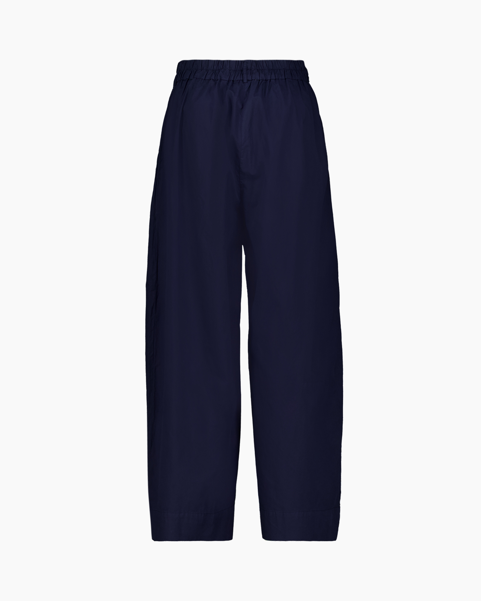 pants, trousers, navy, elastic-waist, full-length