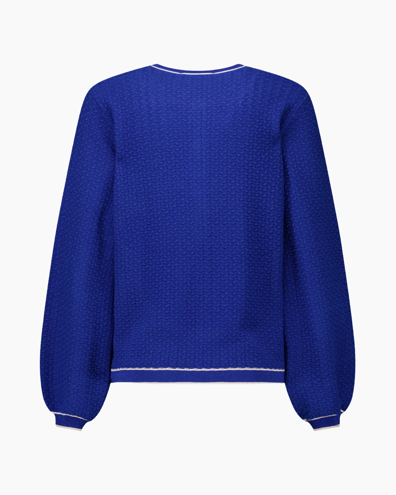 knit sweater, blue, long sleeve, textured, crew neck