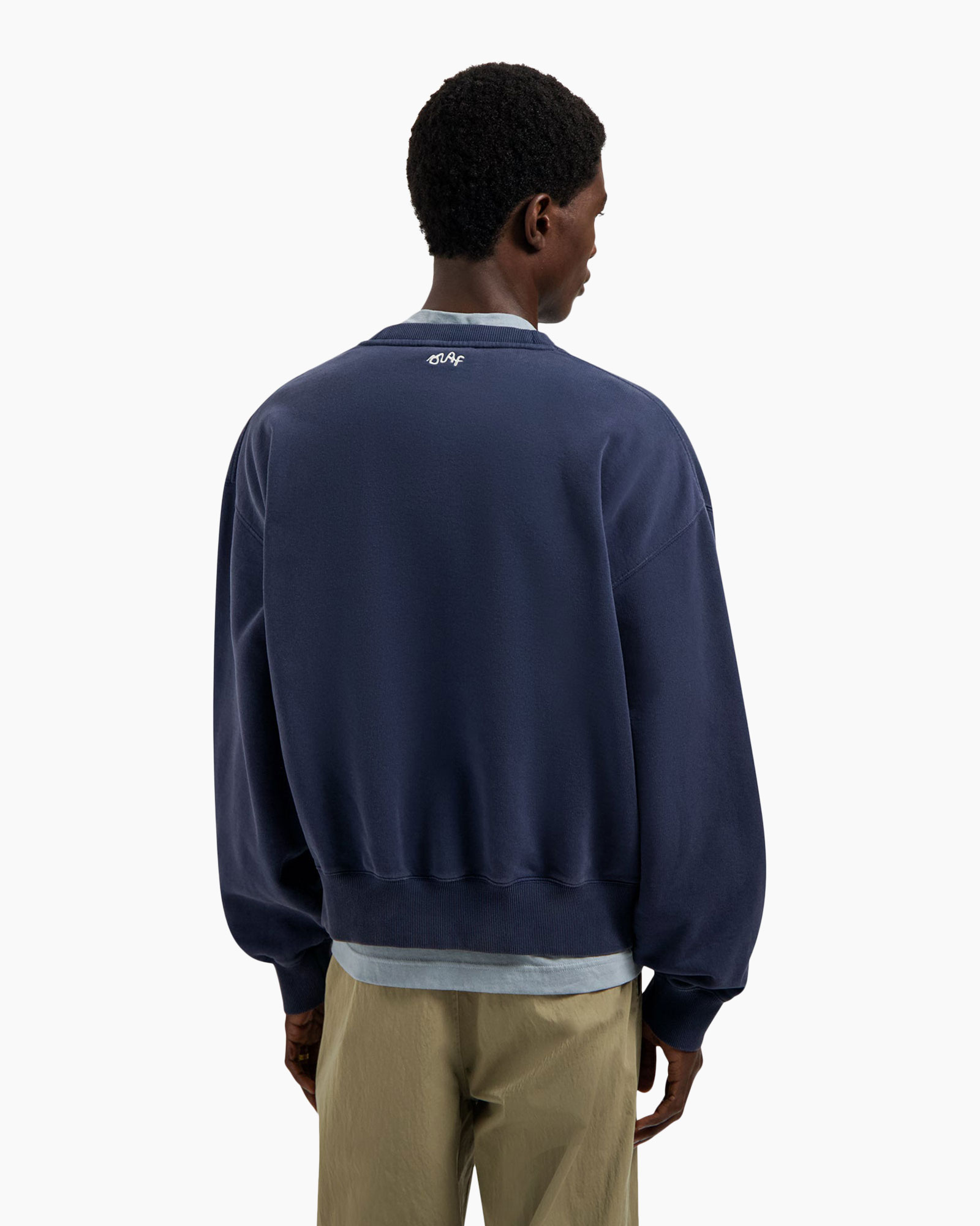 sweatshirt, crewneck, back, navy, long-sleeve