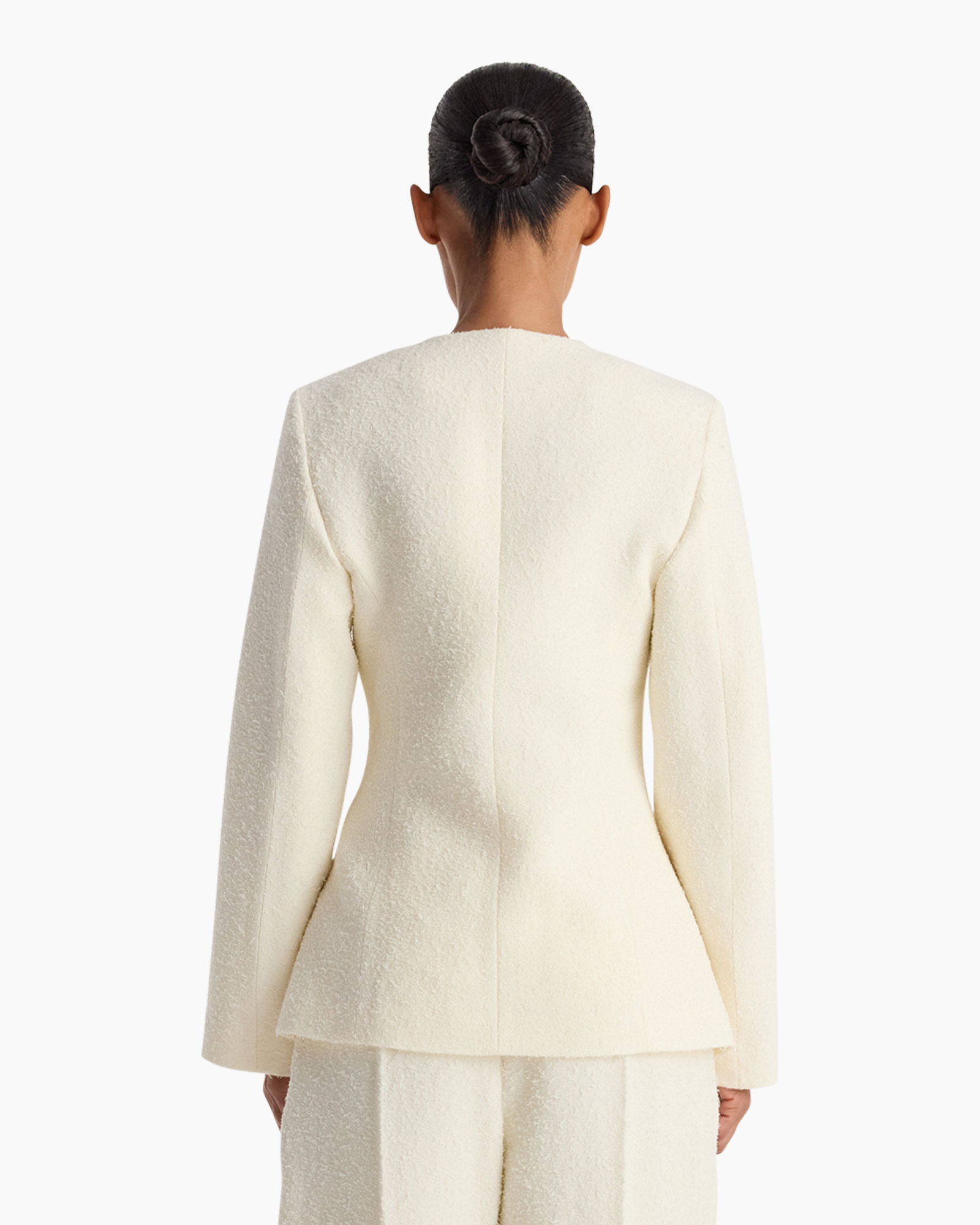 blazer, coat, cream, textured, buttons