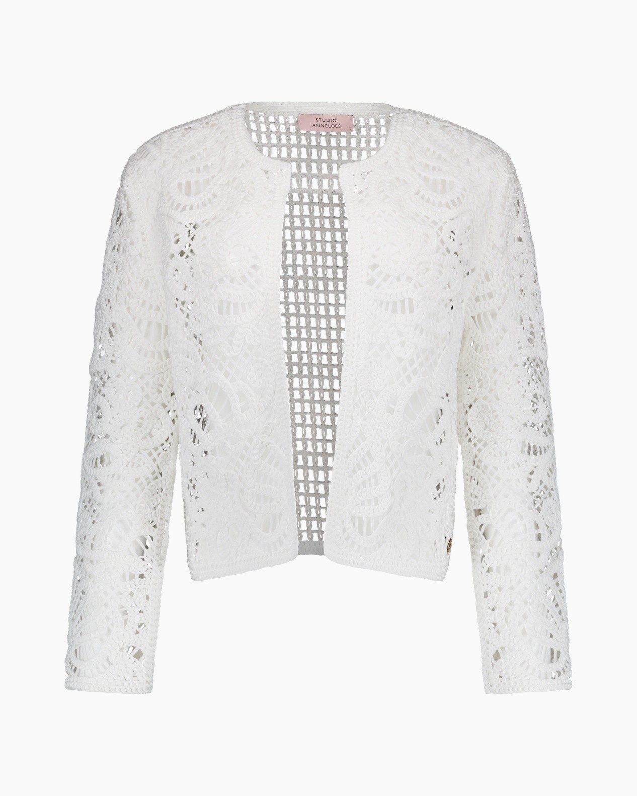 cardigan, crochet, lace, beige, open front