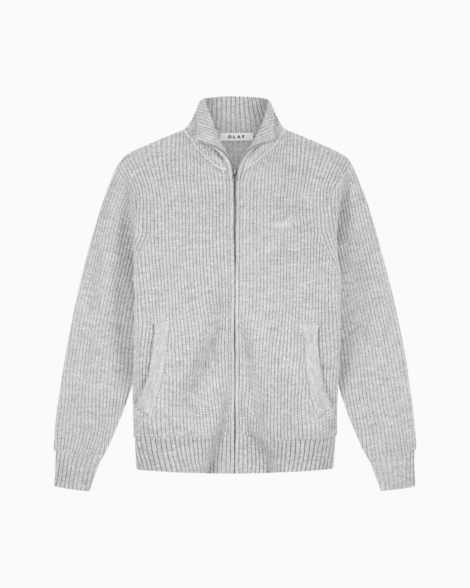cardigan, zipper, knit, gray, pockets