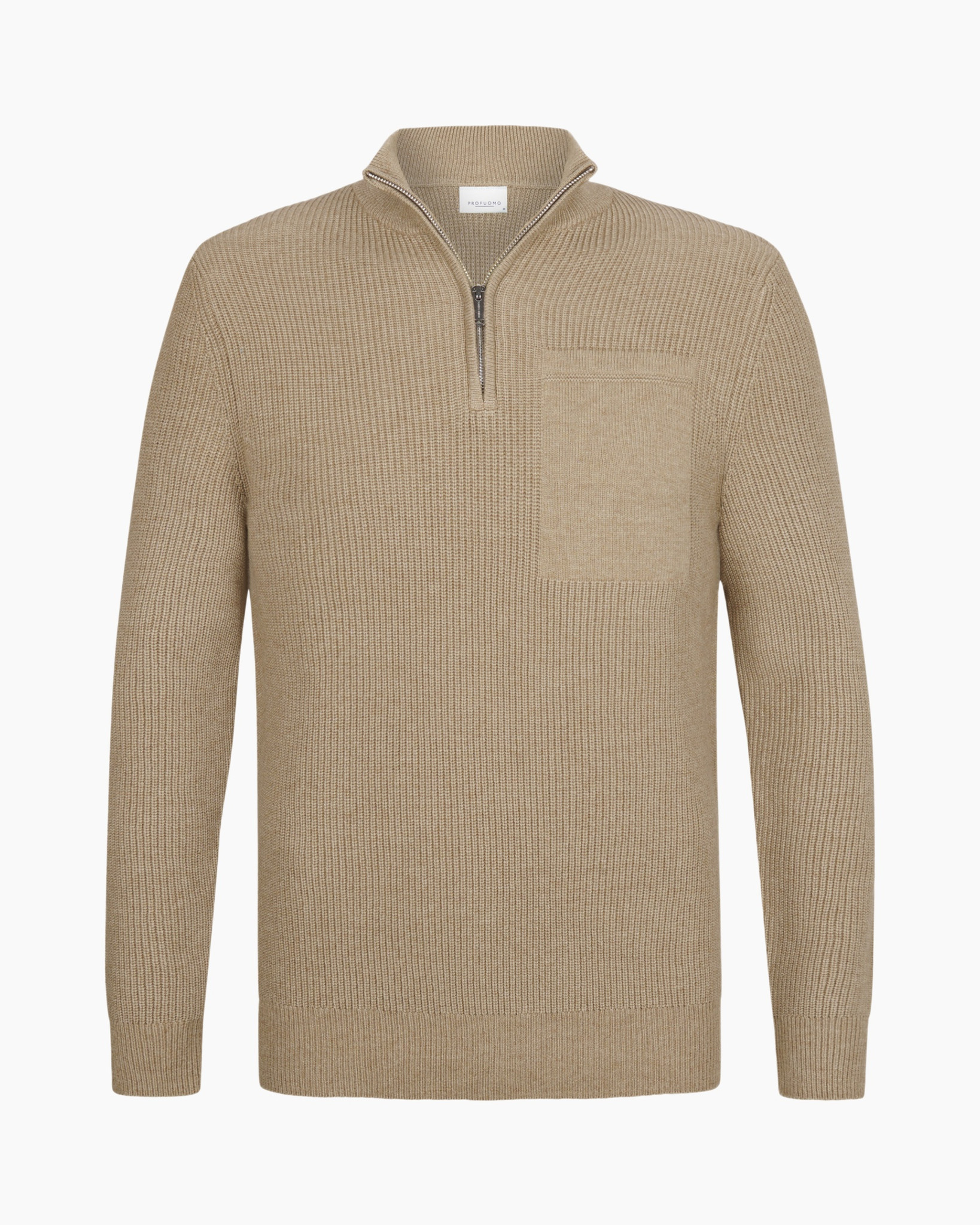 Trui Pullover Half Zip Beige