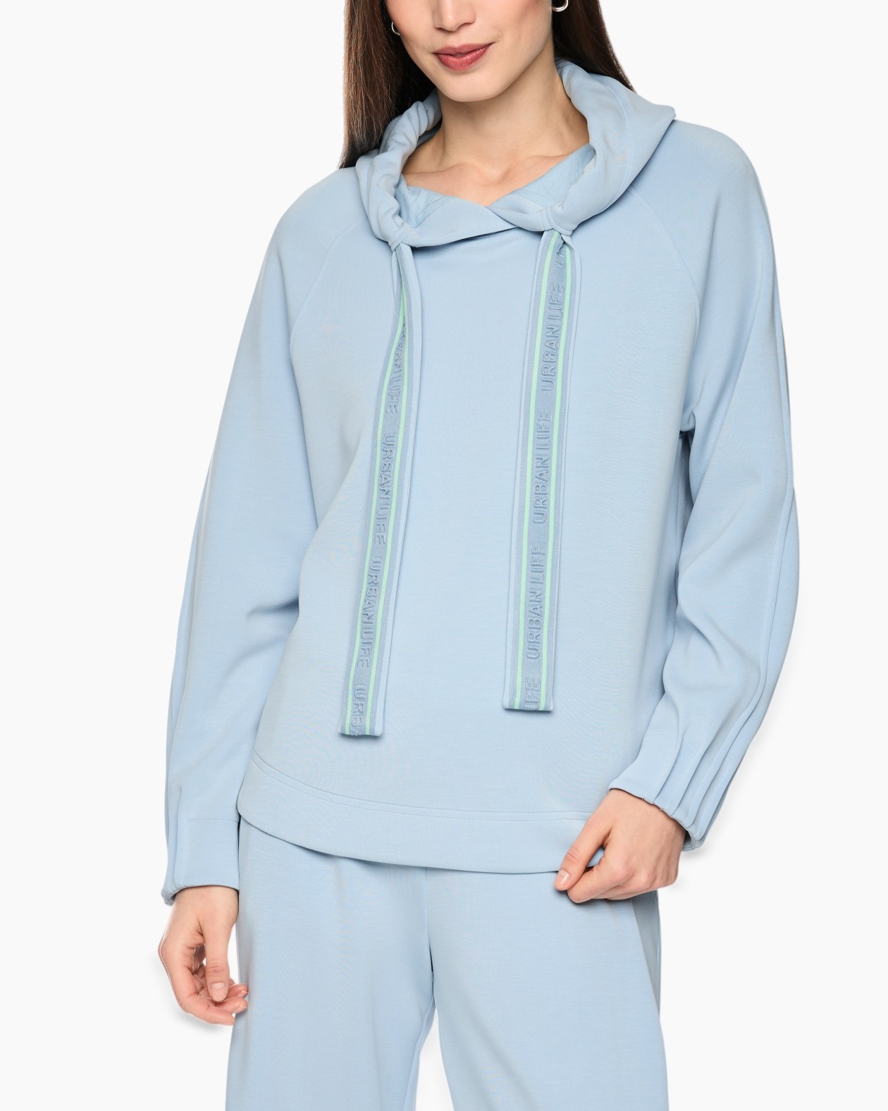 hoodie, sweatshirt, light blue, drawstring, casual wear