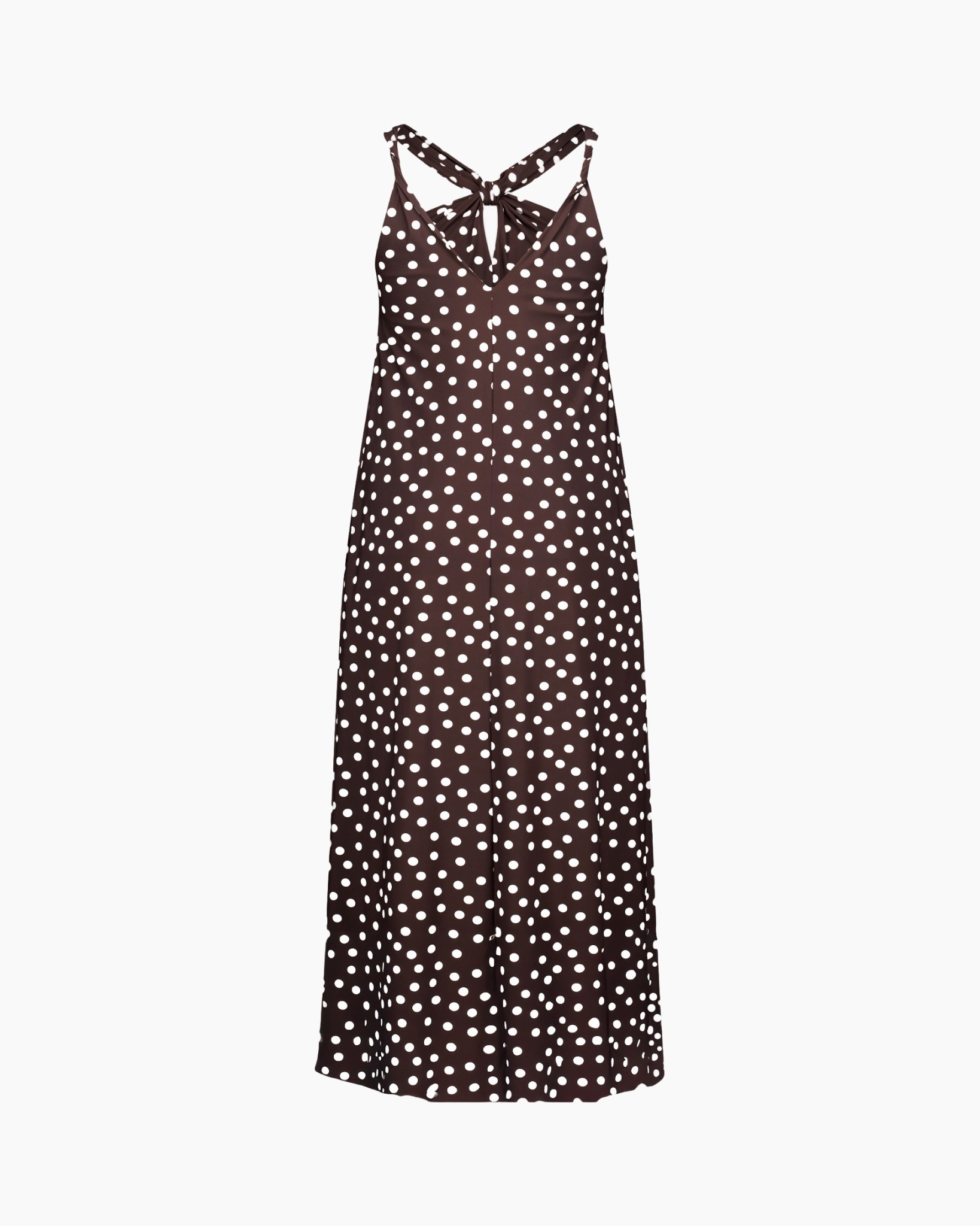 dress, polka dot, sundress, maxi dress, sleeveless
