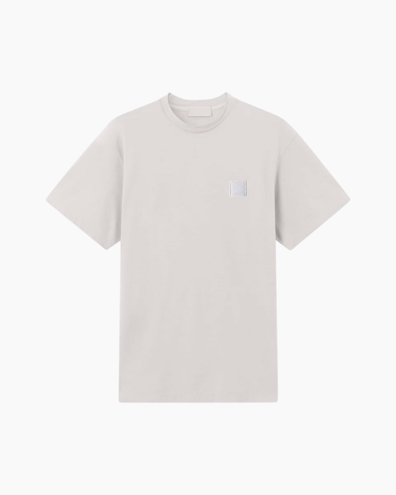 t-shirt, short sleeve, beige, plain, patch pocket
