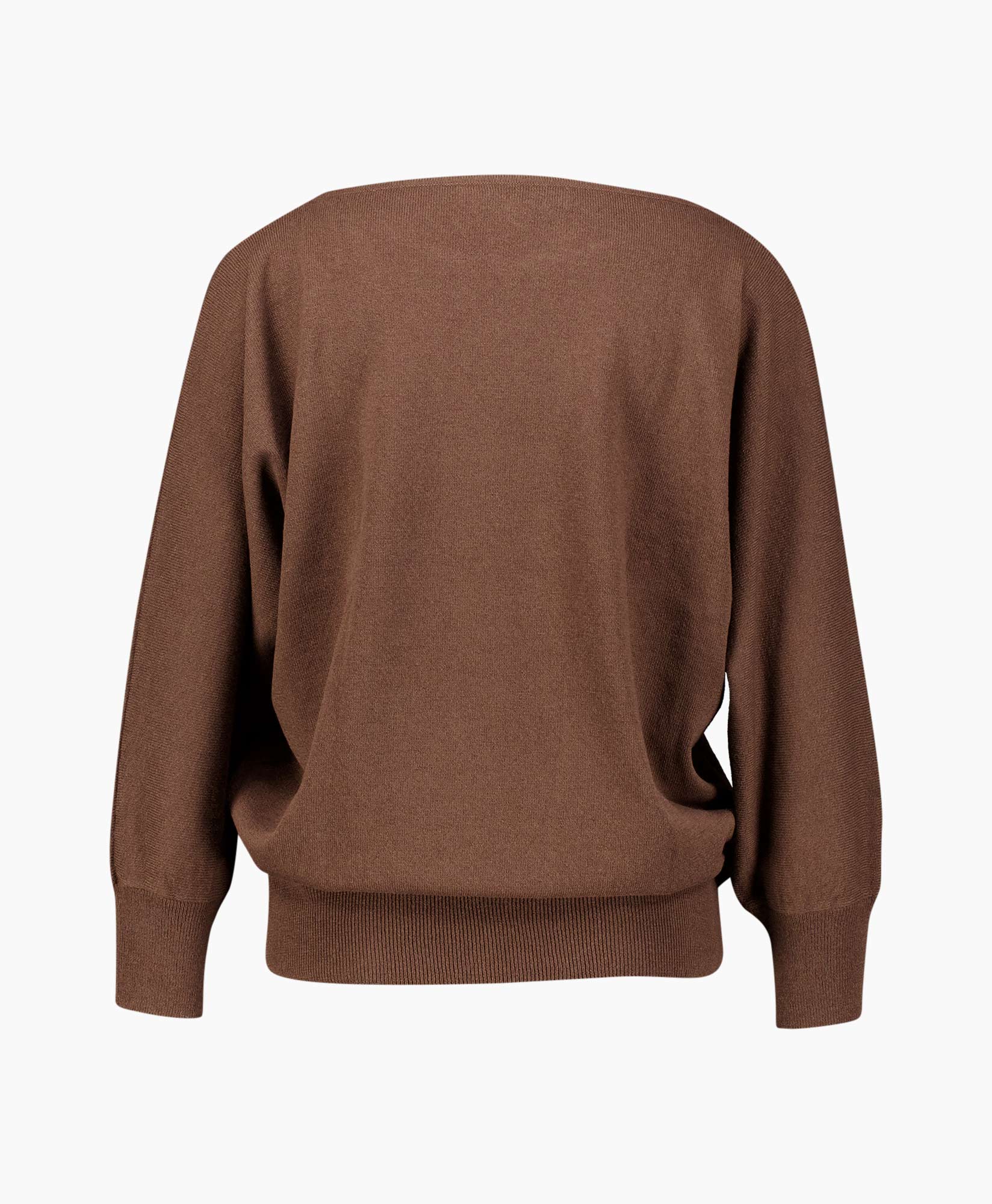 sweater, crewneck, brown, knit, long-sleeve