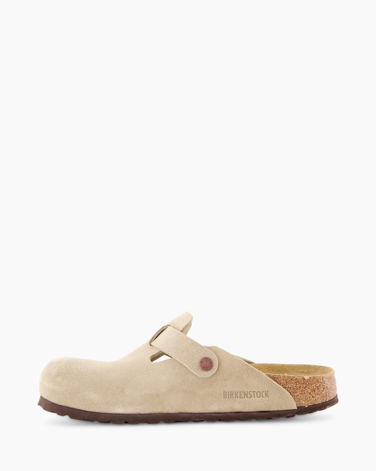 clogs, slipper, suede, beige, buckle