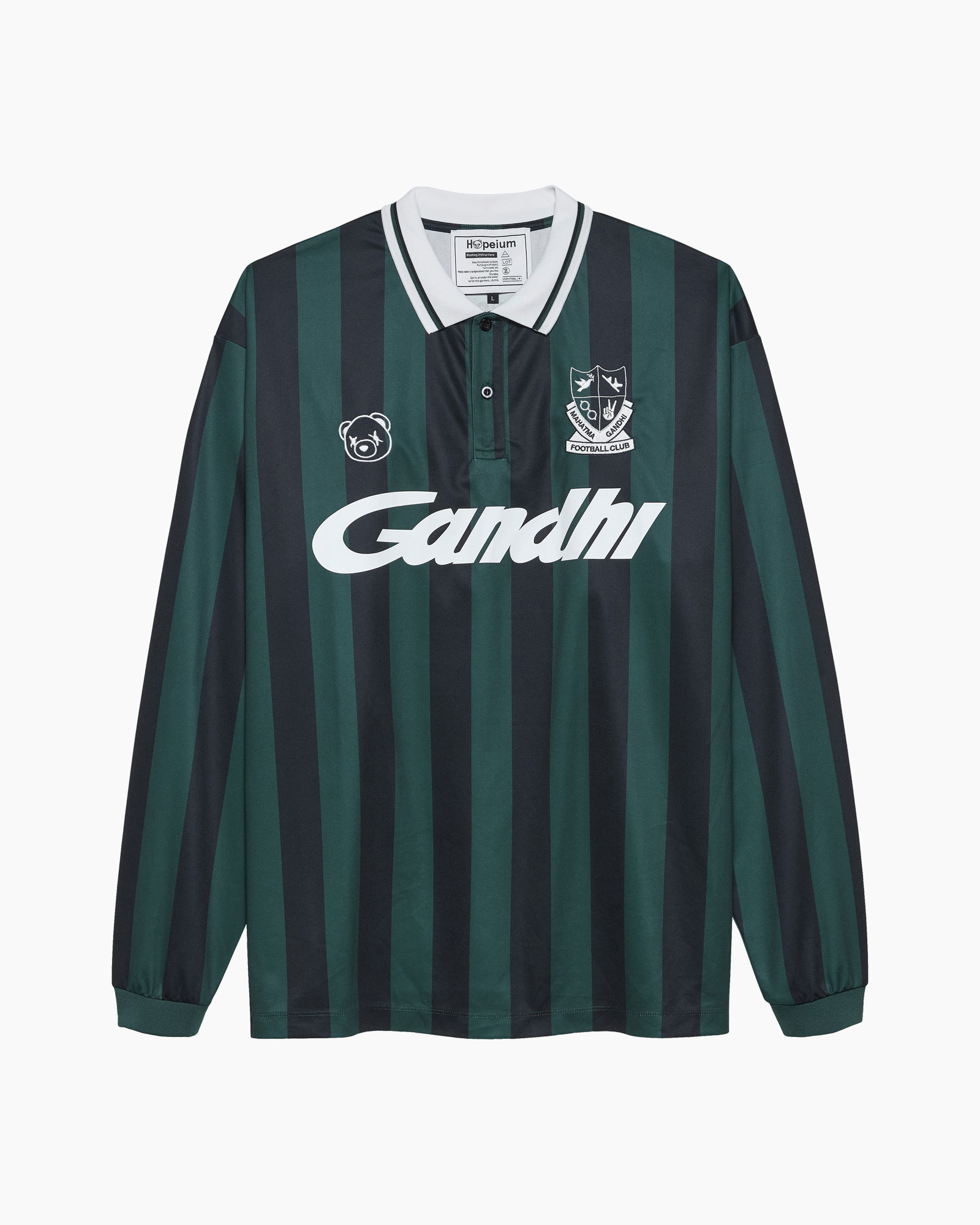 striped, long-sleeve, jersey, football, colours-green