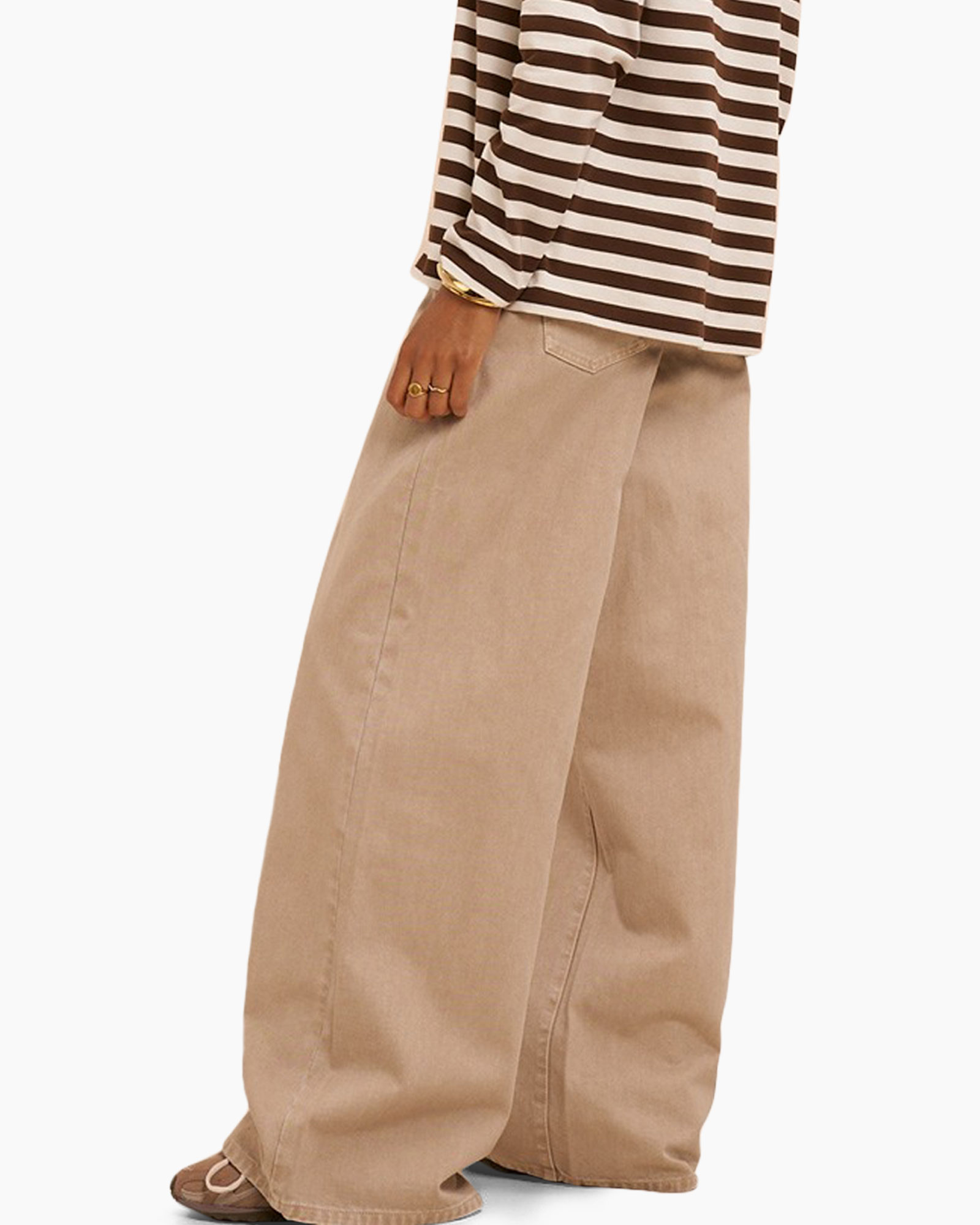 wide-leg, khaki, corduroy?, beige, pants
