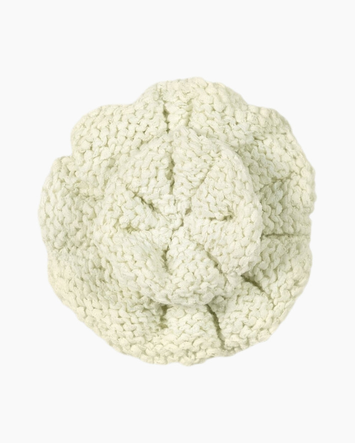 knitted scarf, crochet scarf, soft yarn, cream color, round scarf