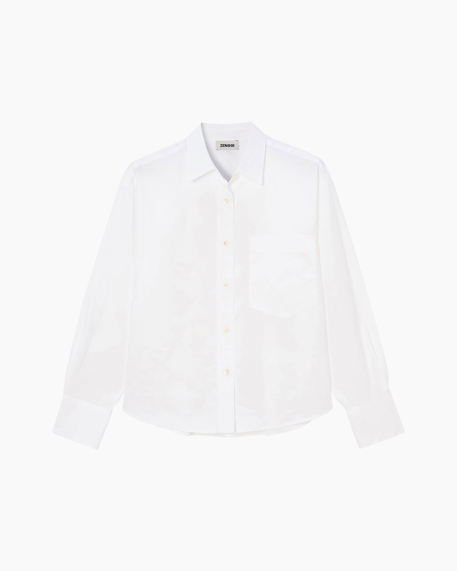 shirt, white, button-down, collar, long-sleeve