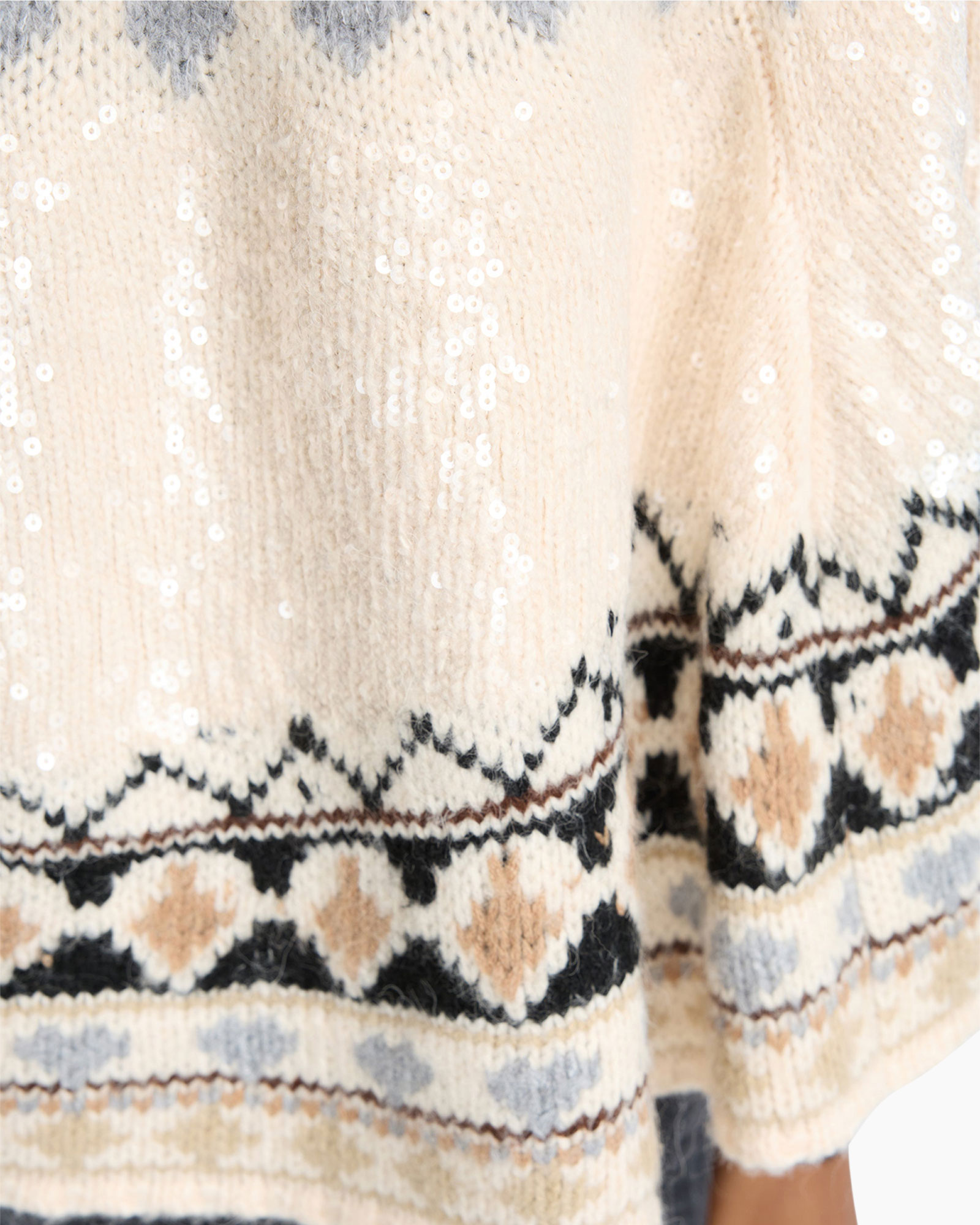 knit, sweater, pattern, fair isle, sequins