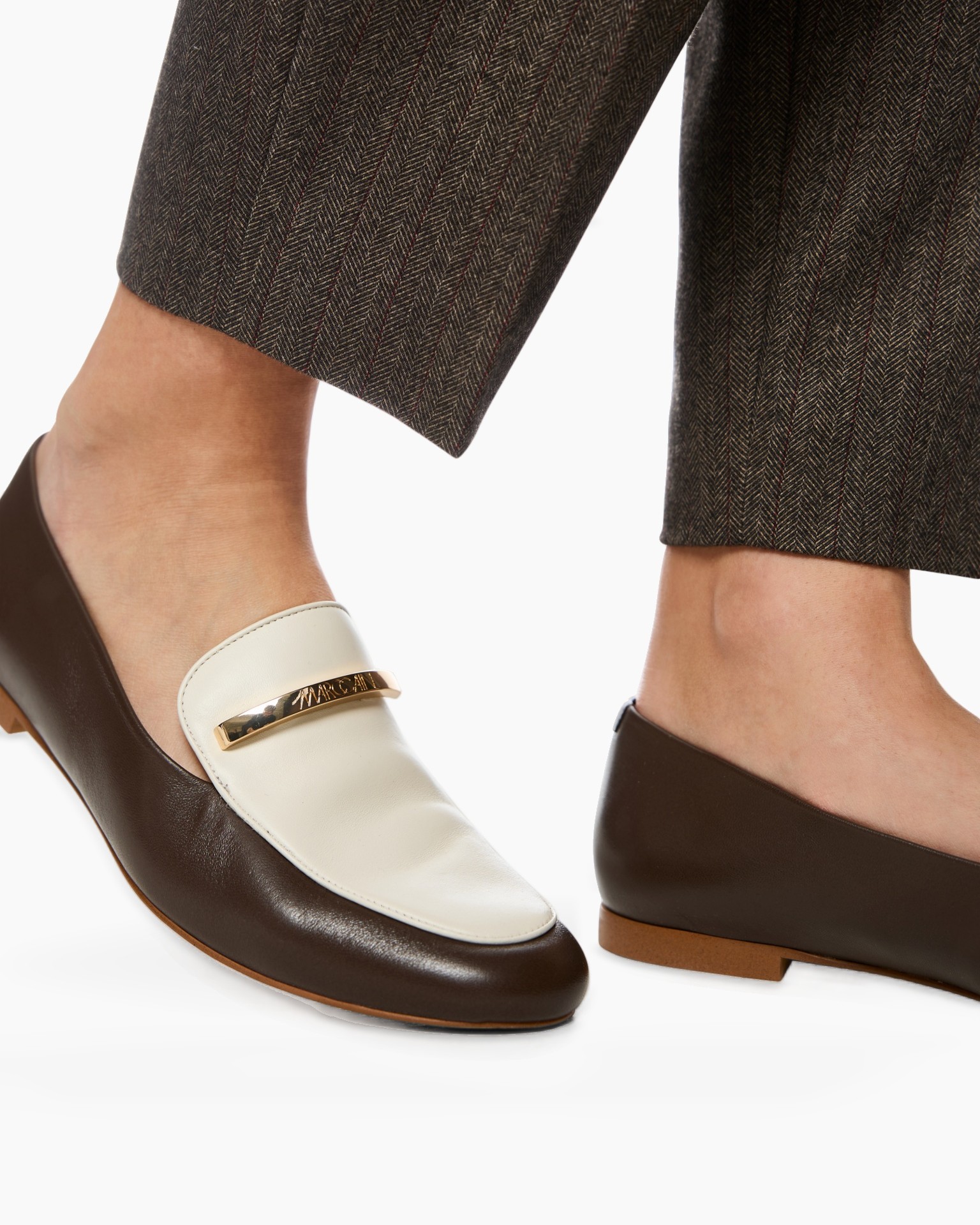 loafers, two-tone, leather, metallicbit, slipon