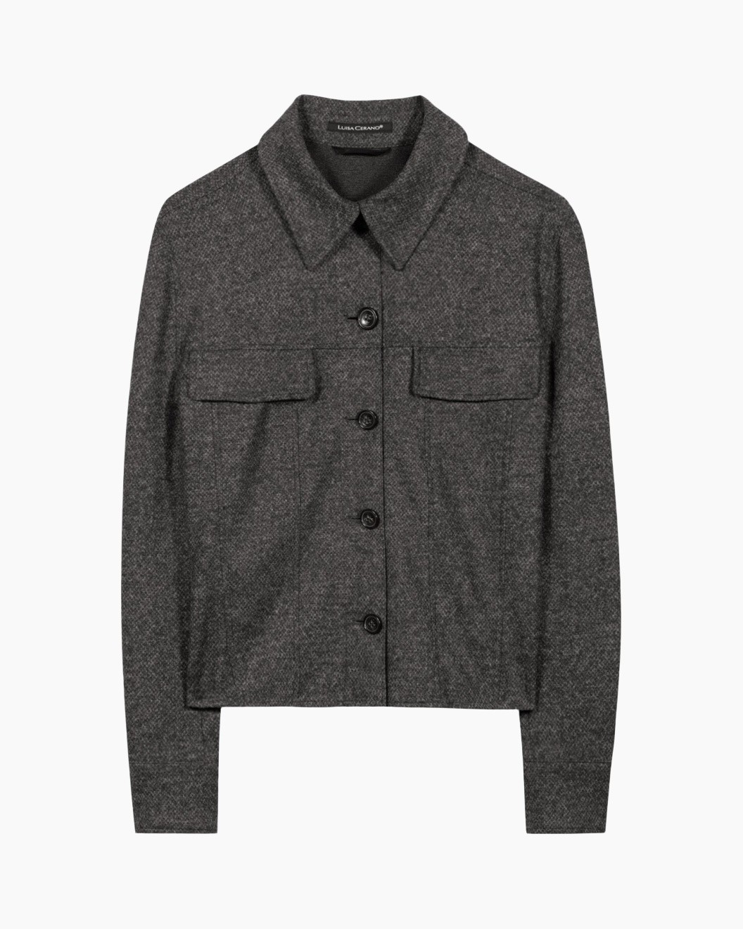 jacket, gray, coat, buttoned, collar