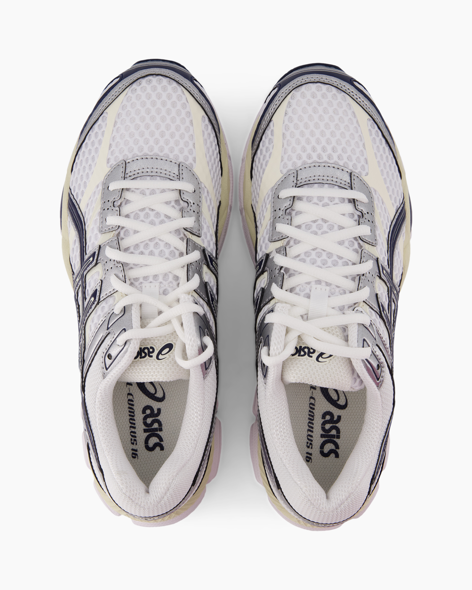 sneakers, running shoes, mesh, lace-up, white grey