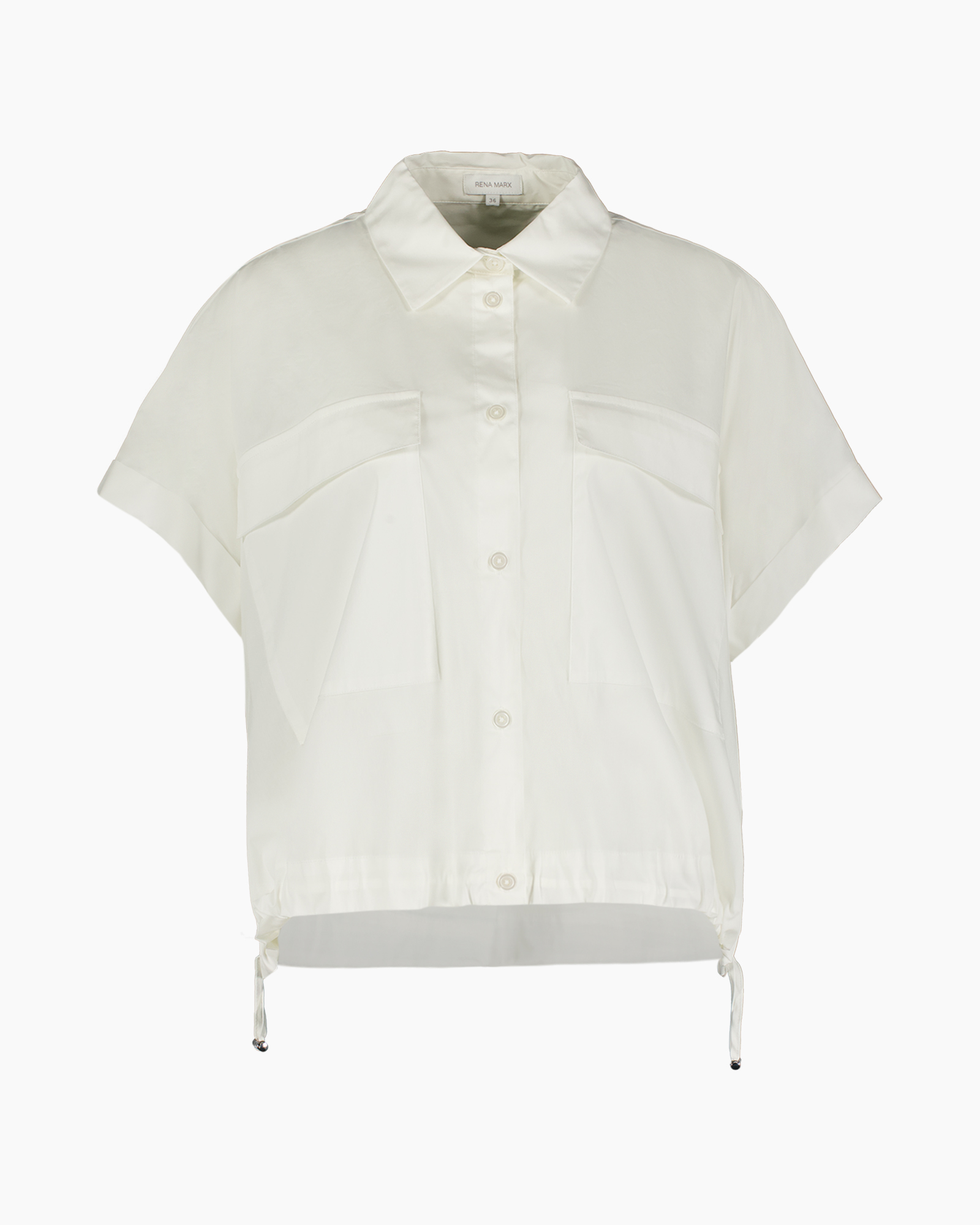 shirt, short-sleeve, white, button-down, pockets