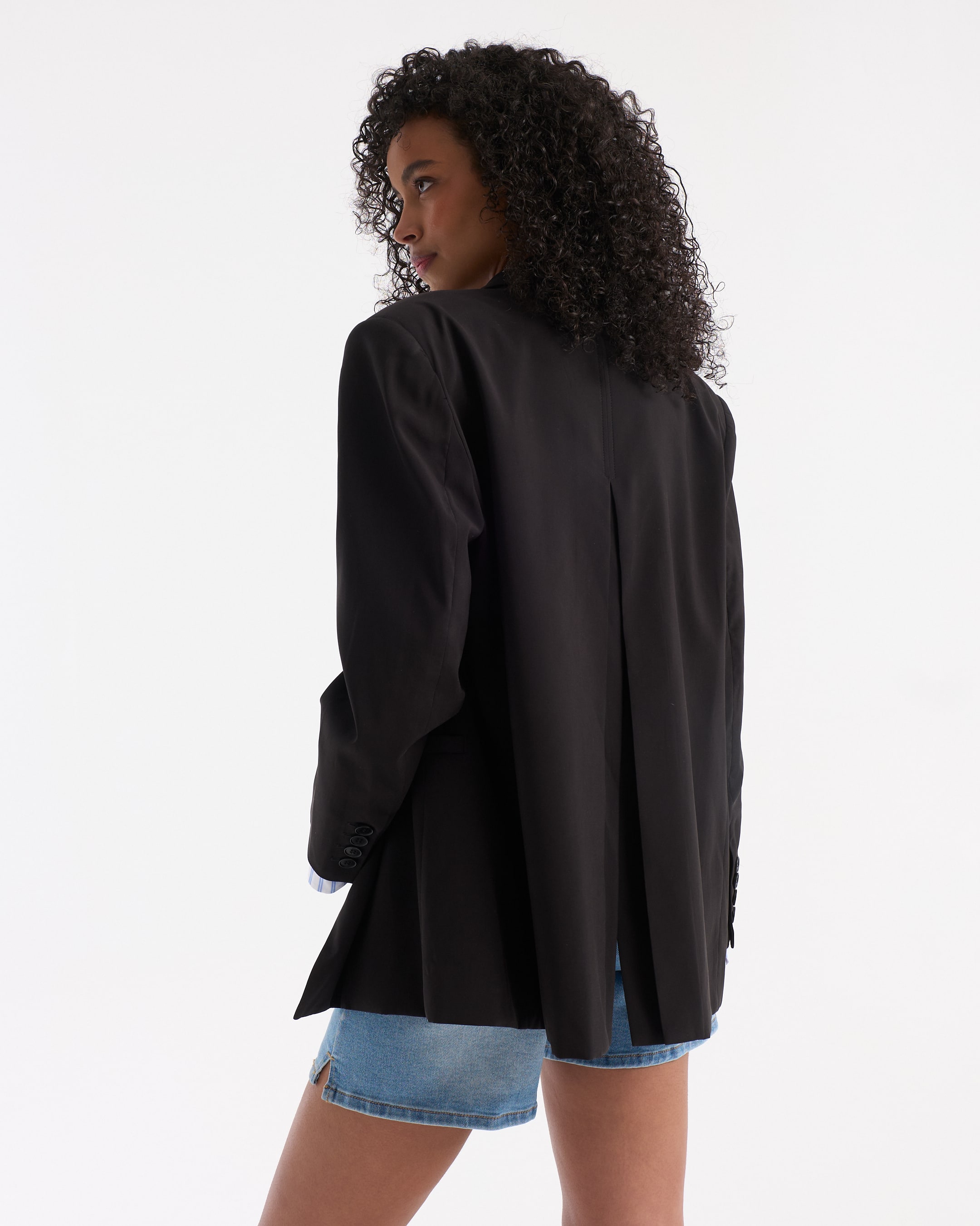 blazer, black, jacket, long-sleeve, pockets
